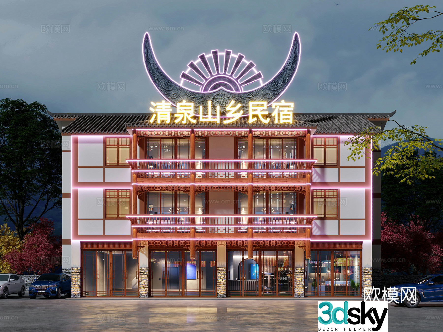 3D model of homestay appearance