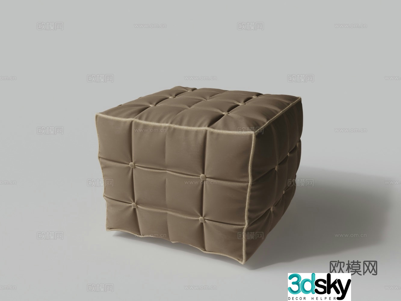 Modern fabric polyester pedal 3D model