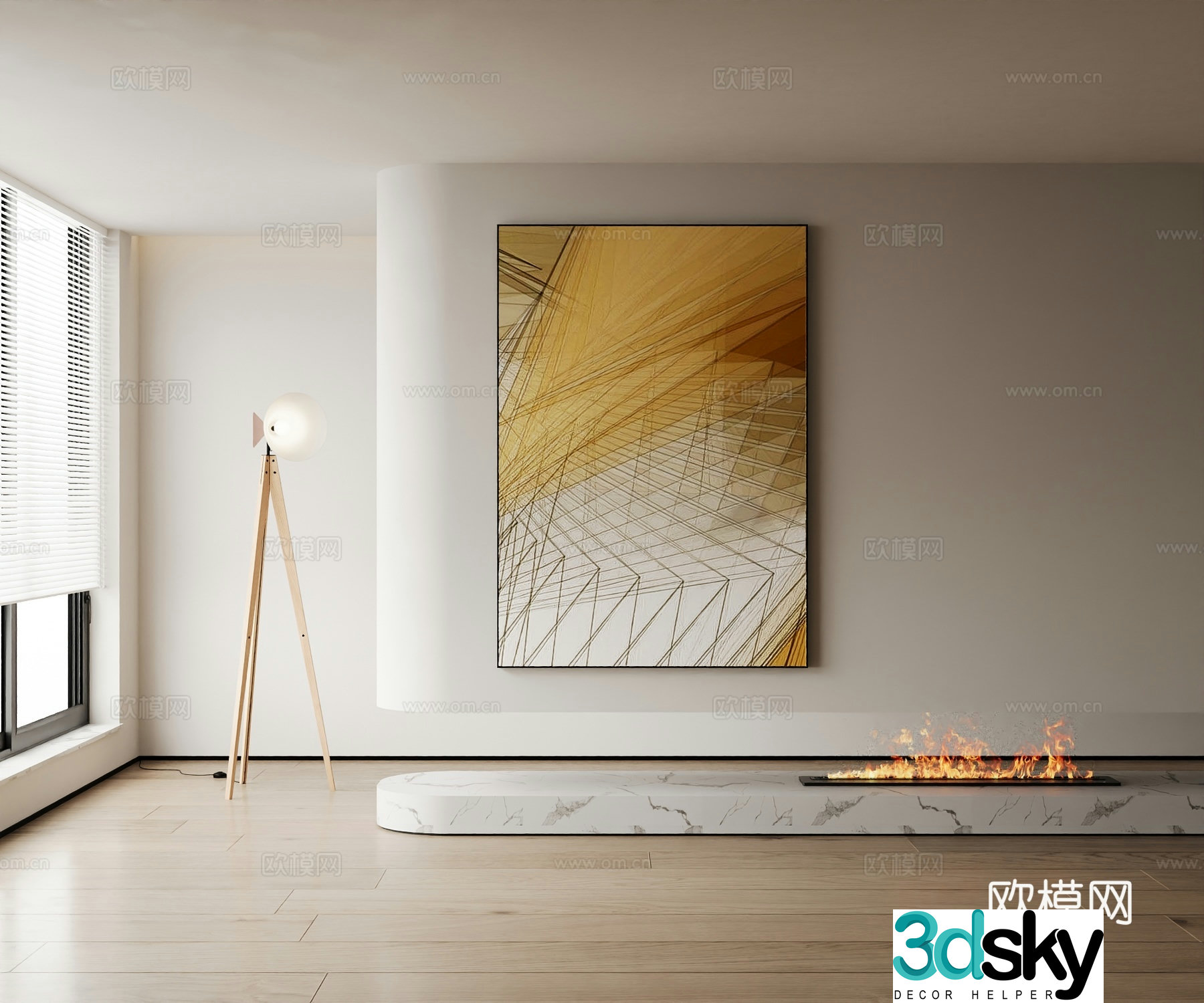 Modern decorative painting 3d model