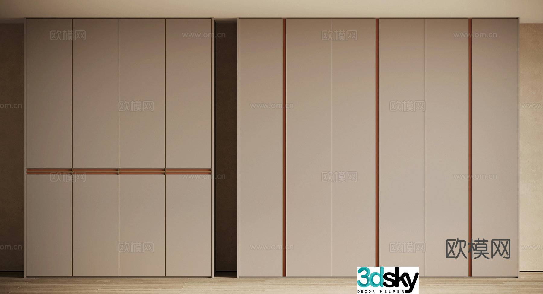 Bedroom wardrobe Master bedroom wardrobe Customized wardrobe 3D model