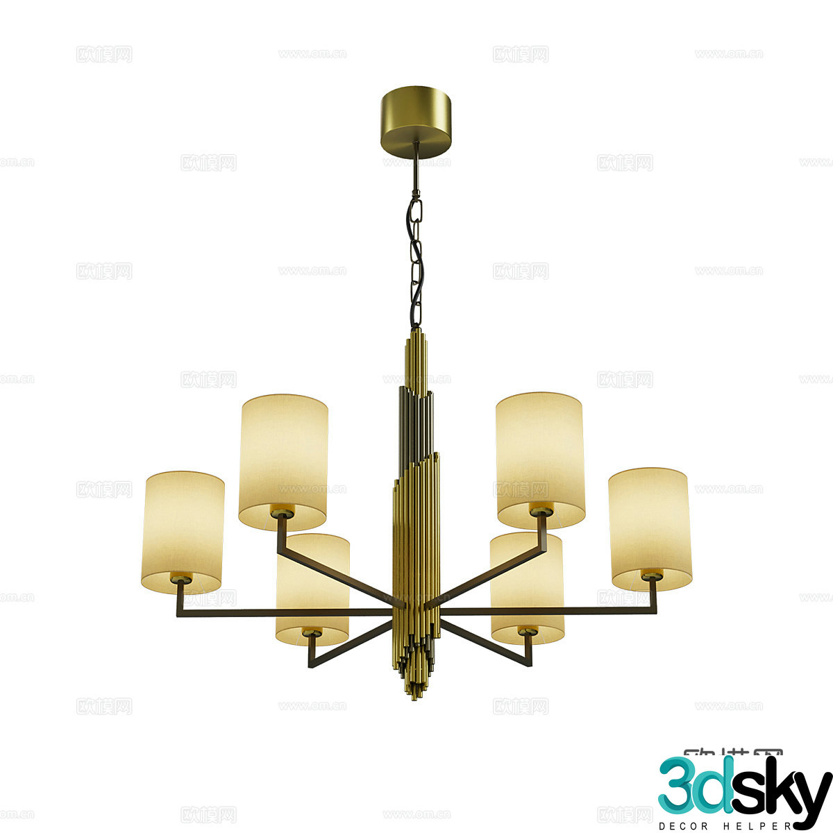 Modern simple chandelier chandelier simple chandelier dining chandelier living room chandelier 3d model