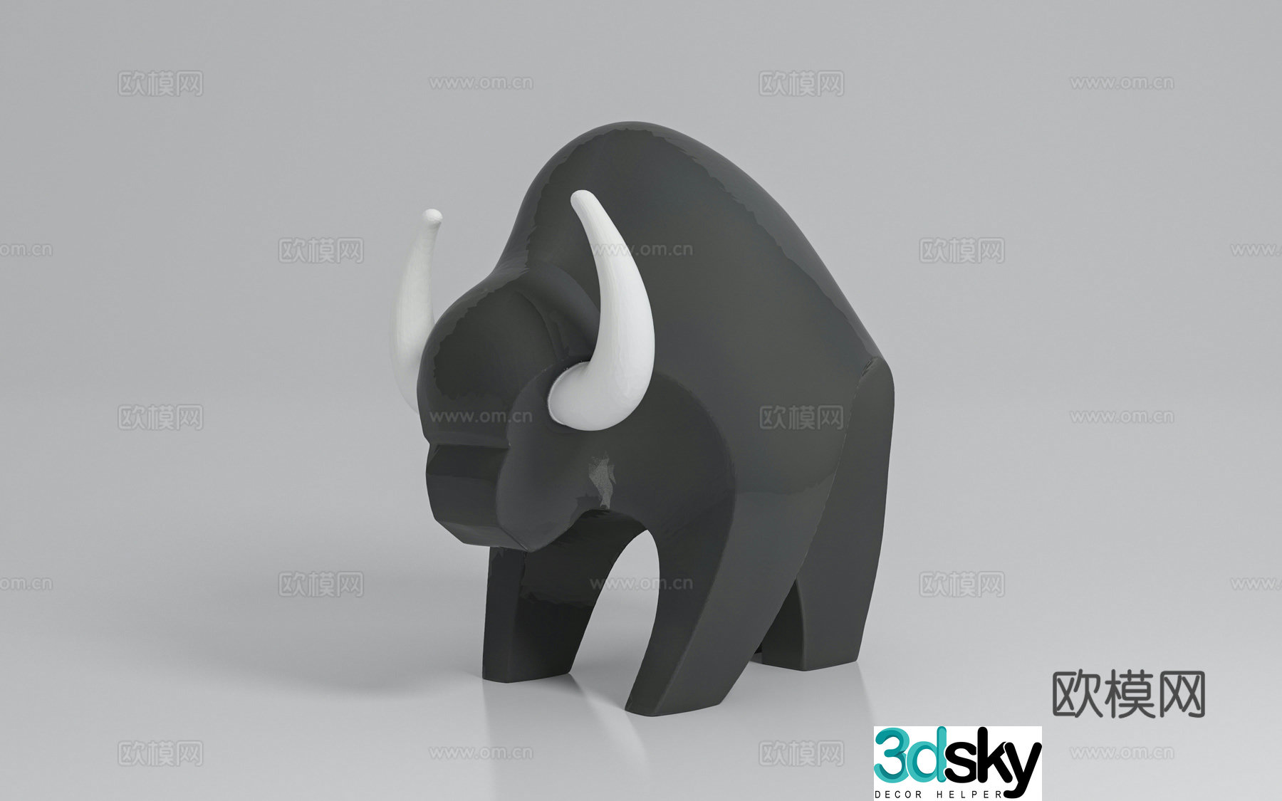 Bullfighting Bull Animals Creative Ornaments Decoration Props Beauty Chen Cartoon Game Scene Atmosphere 3D Model