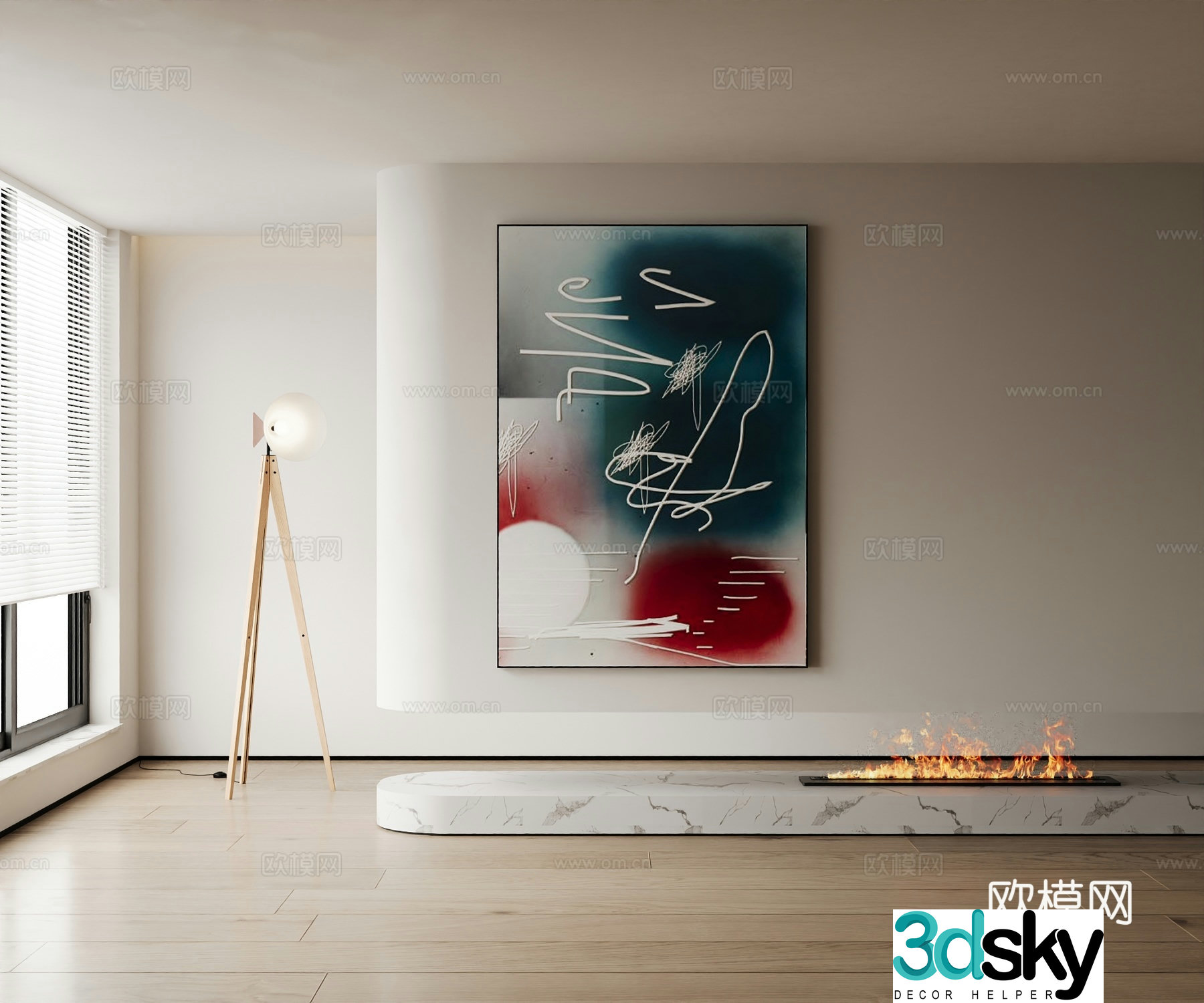 Modern decorative painting 3d model