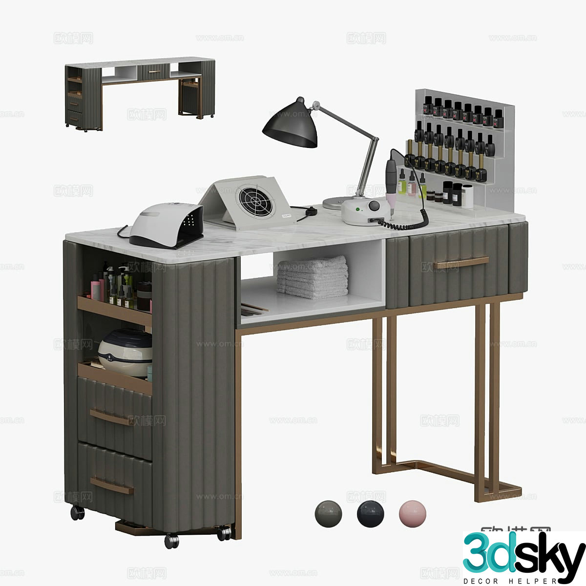 Manicure table 3d model