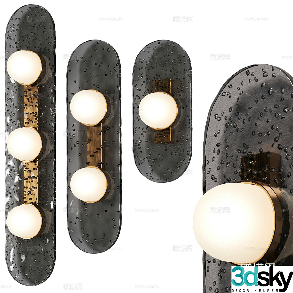 Modern Italian light luxury Modulo wall light 3d model