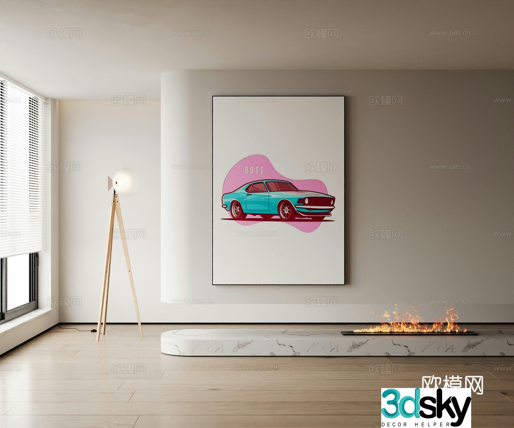 Modern decorative painting 3d model