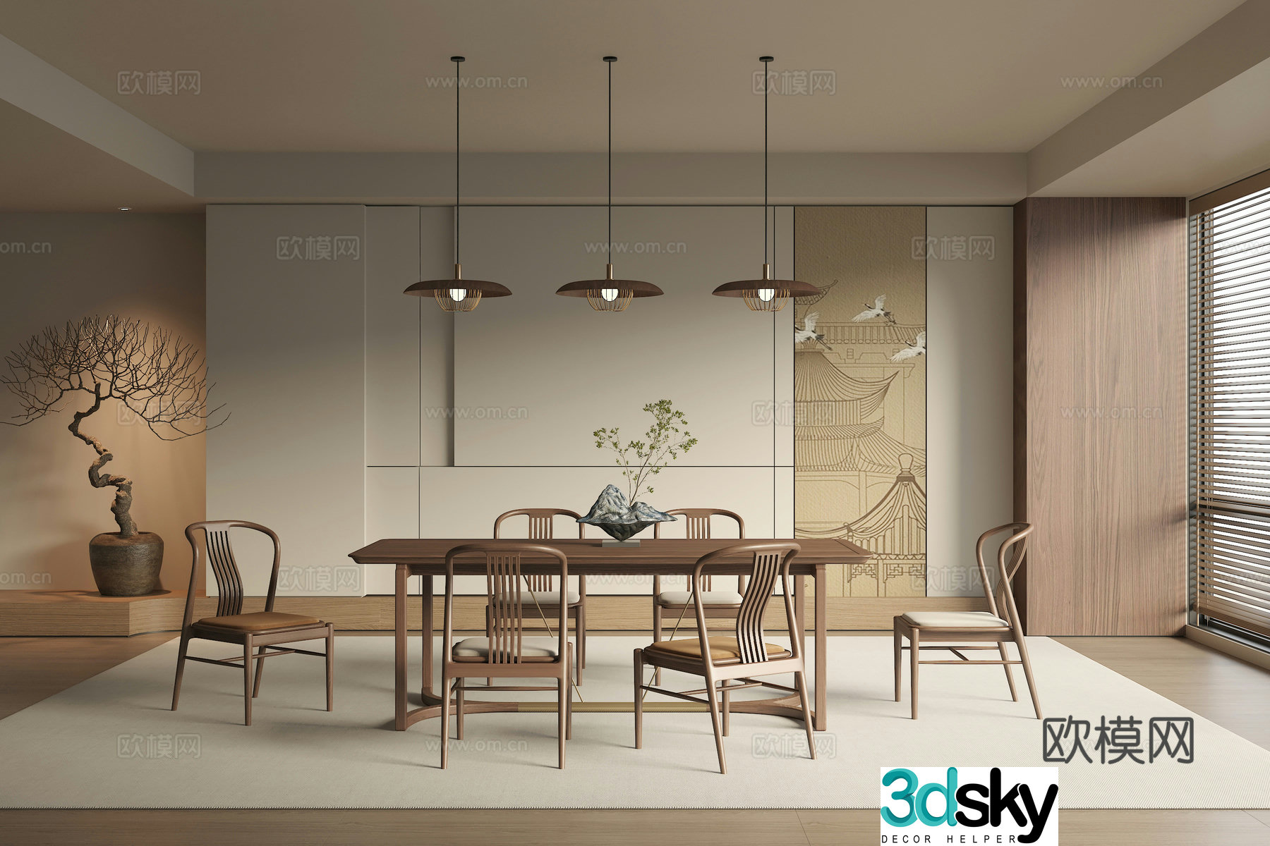 New Chinese restaurant 3D model