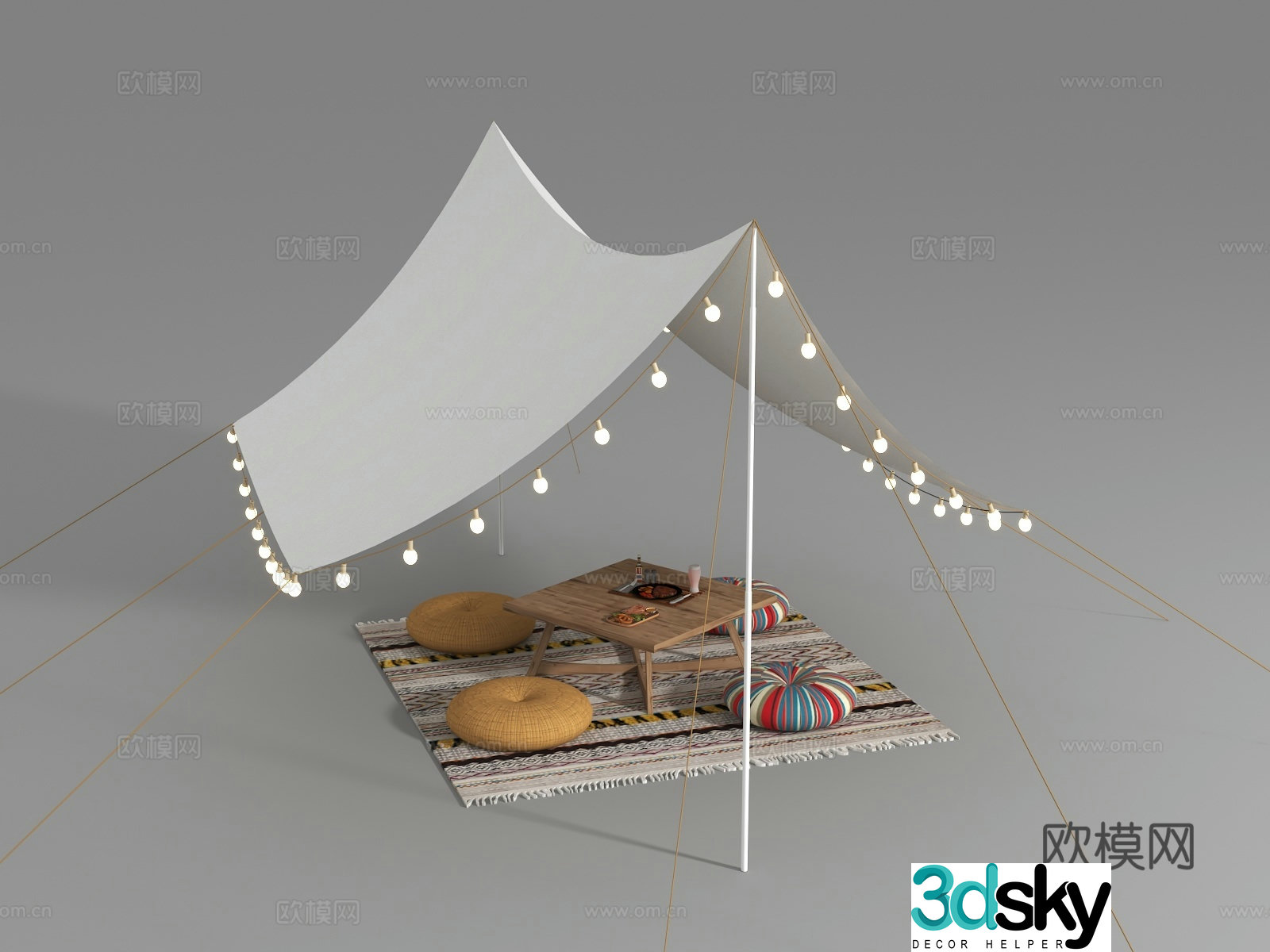 Camping tent 3d model