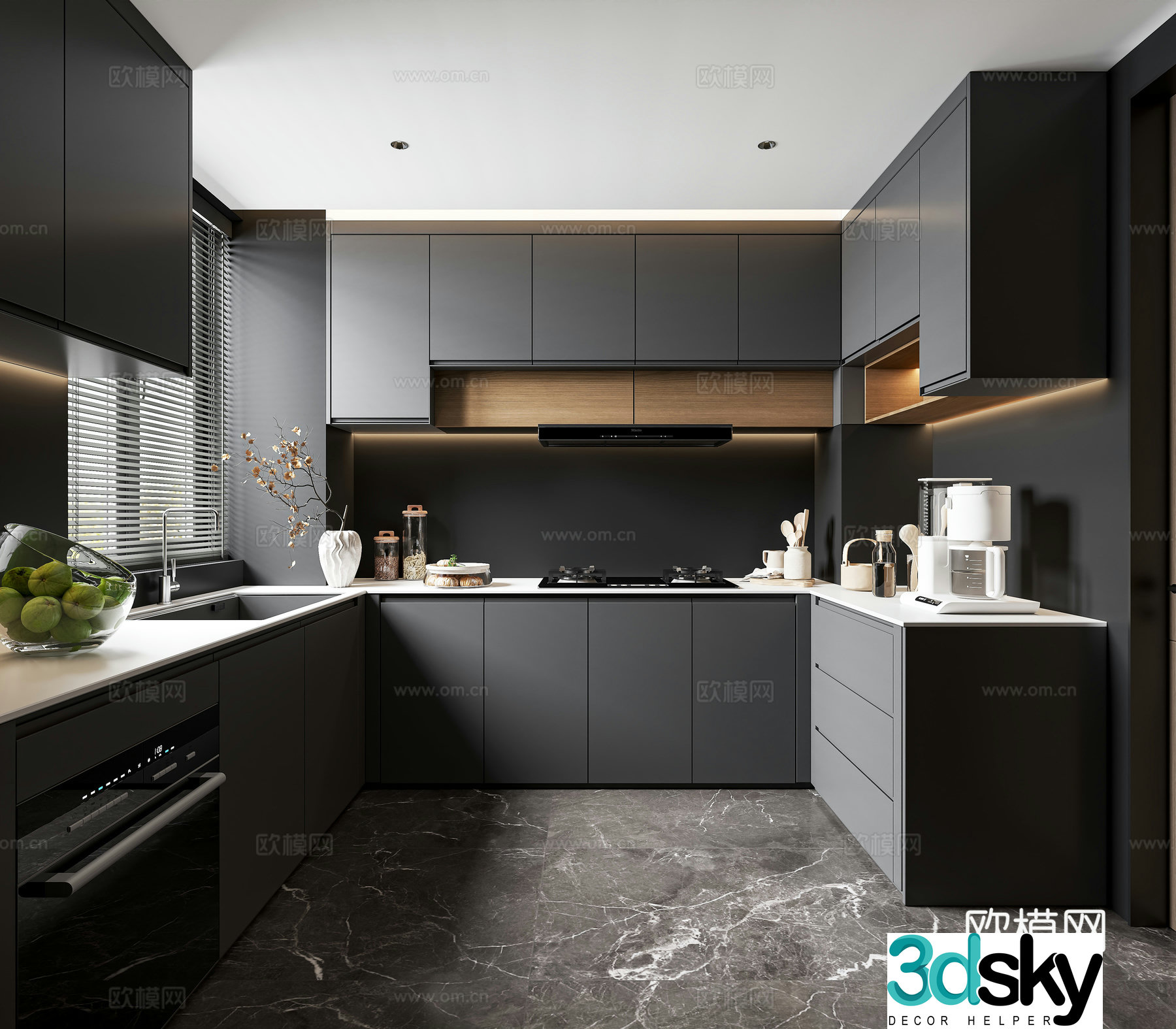 Modern kitchen 3d model