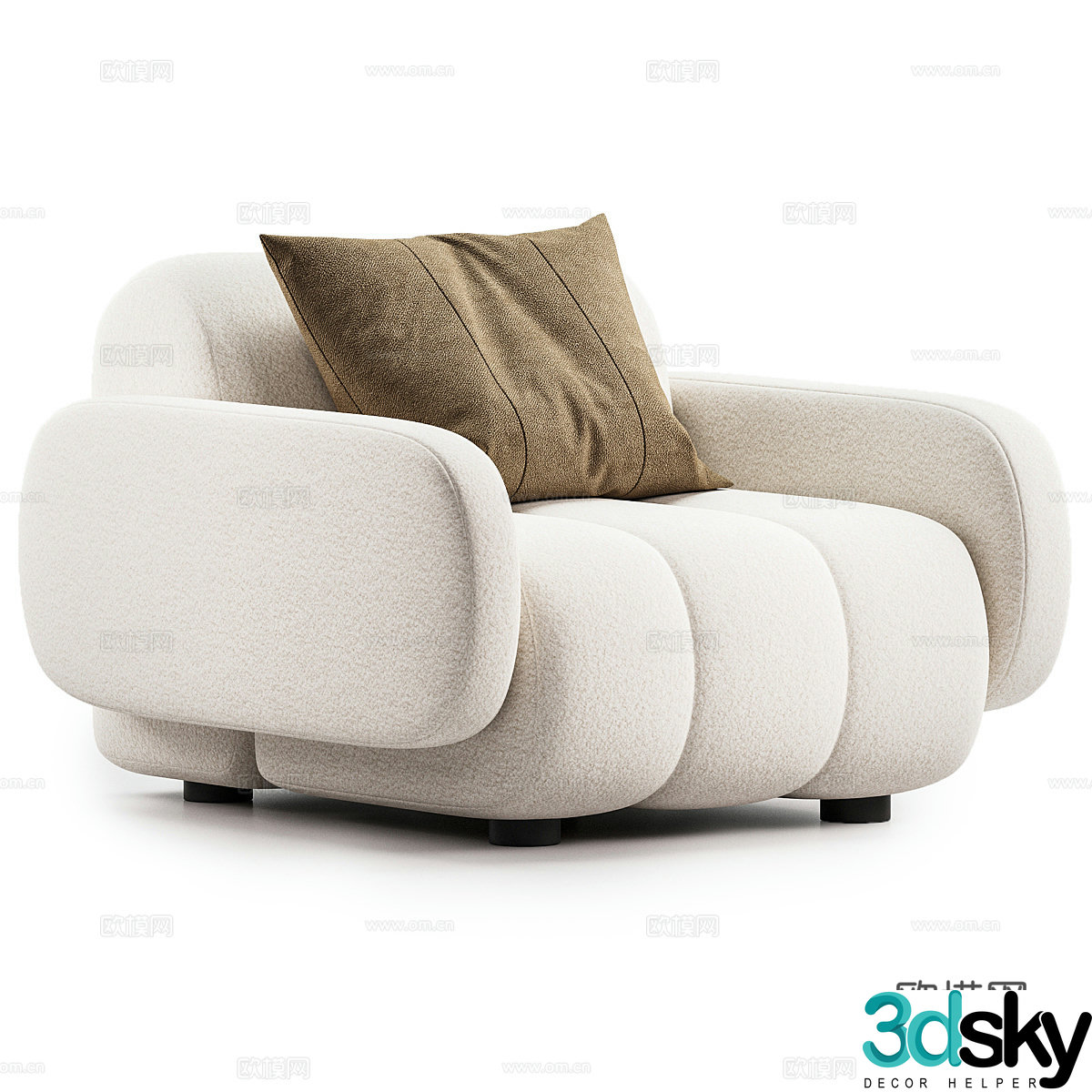 Jonathan Adler Bridget Club Chairman 3D Model