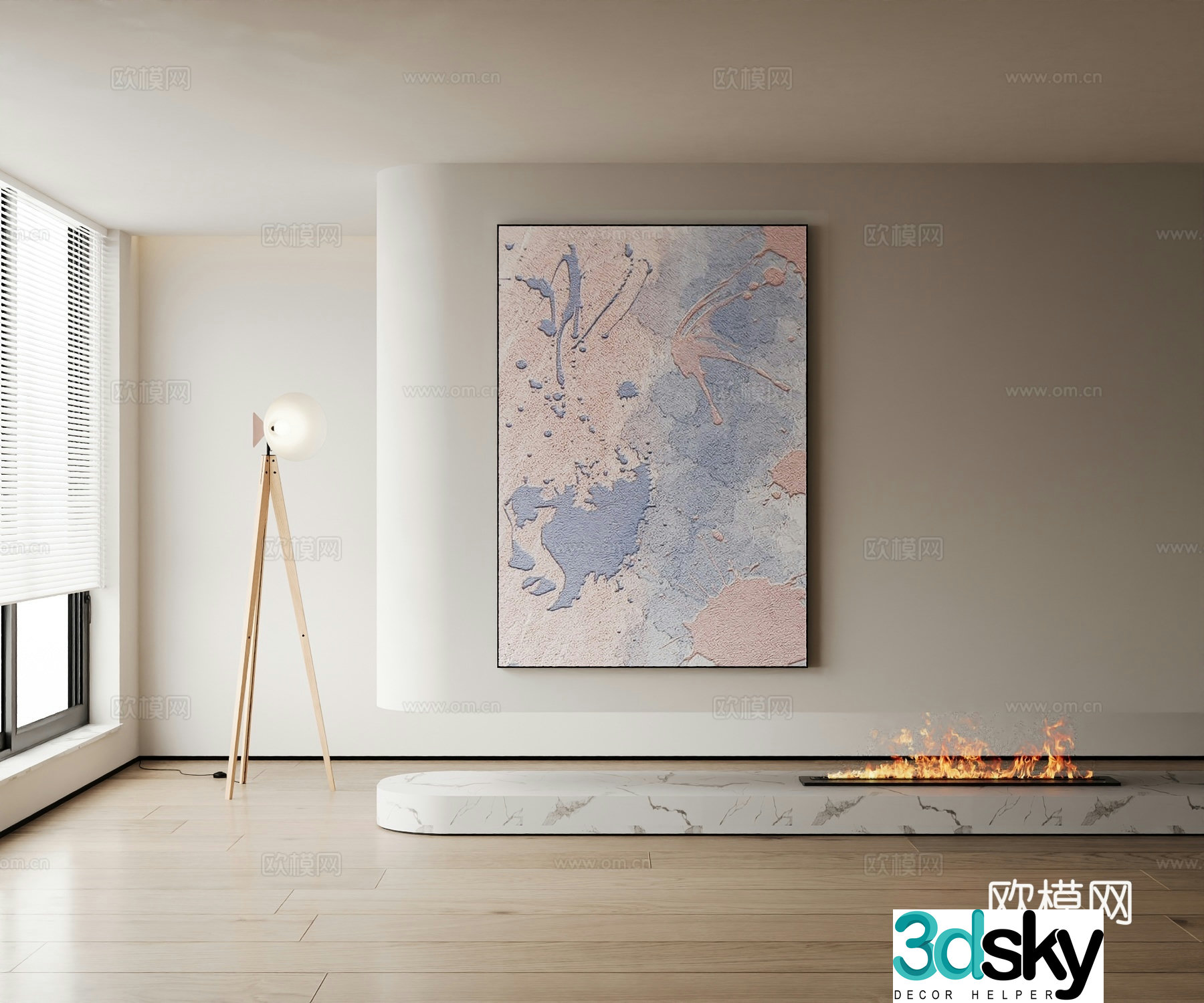 Modern decorative painting 3d model