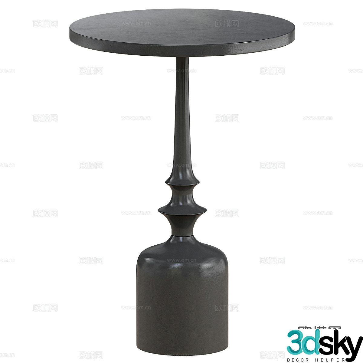 Huntlee Accent Charcoal Table 3D Model