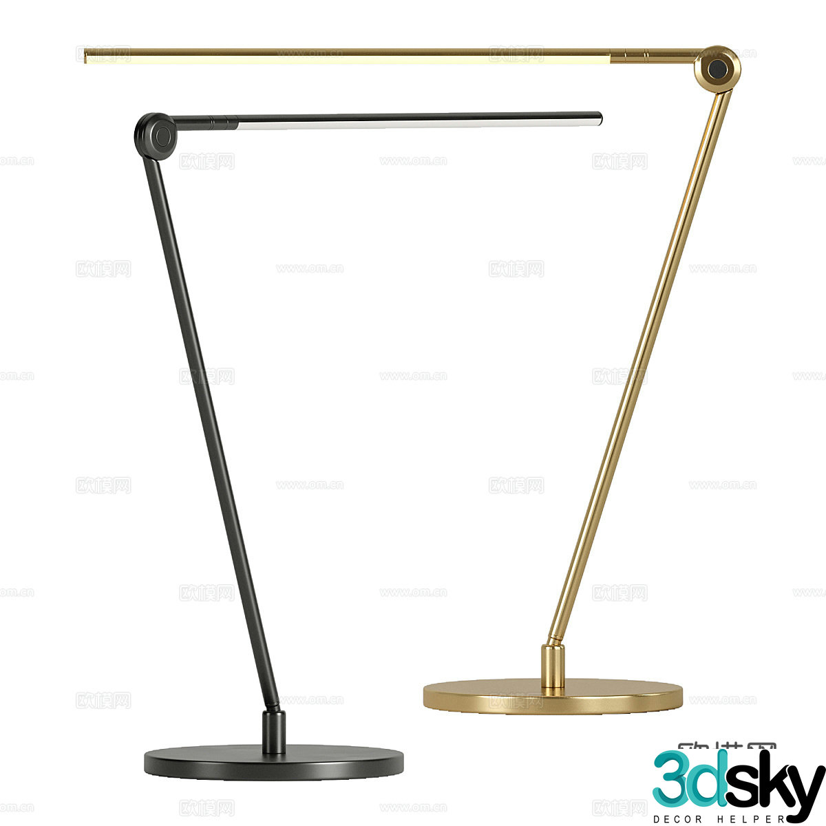 Modern light luxury minimalist Libra desk lamp 3d model