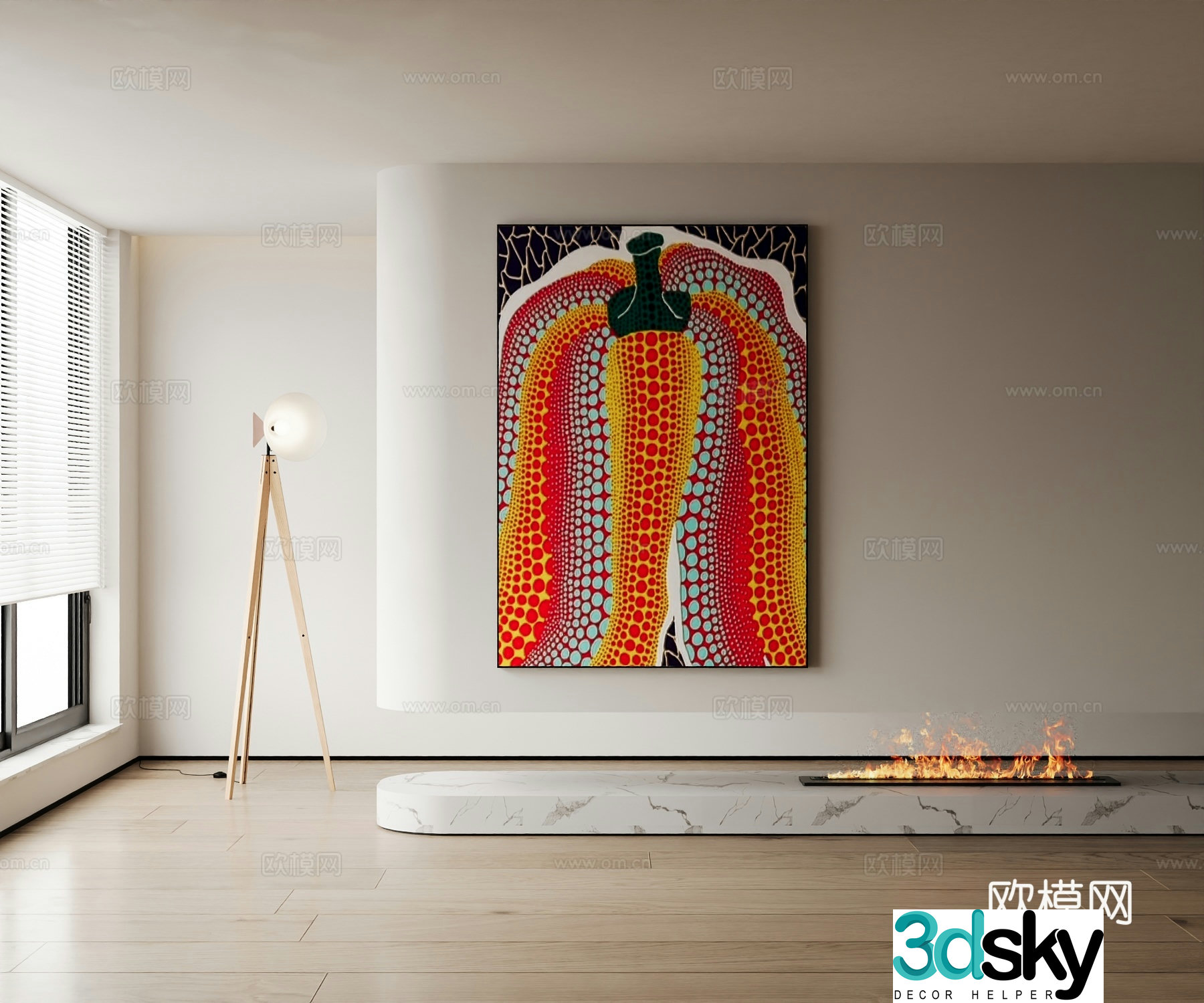 Modern decorative painting 3d model