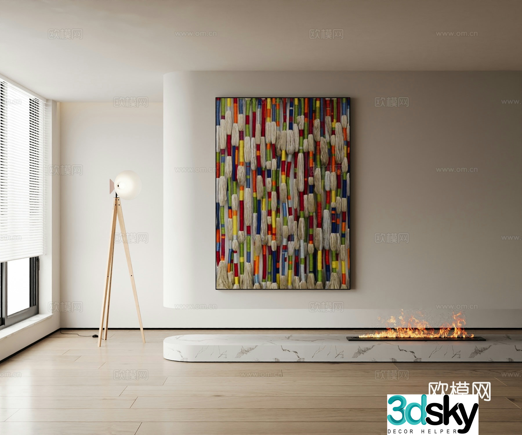 Modern decorative painting 3d model