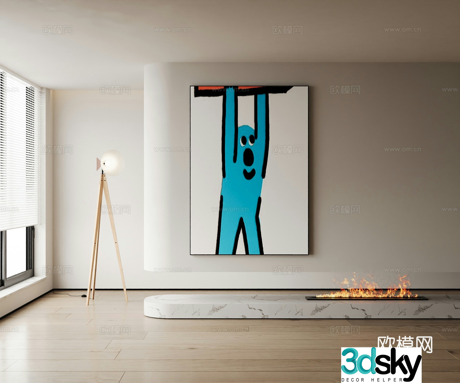 Modern decorative painting 3d model