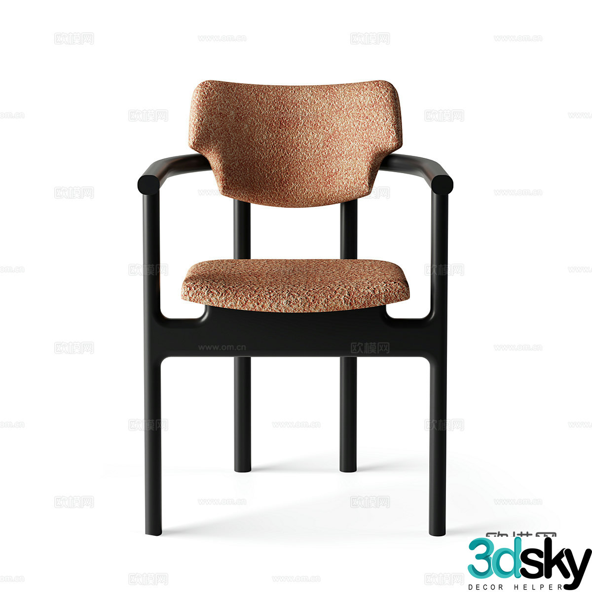 Nordic simple chair single chair simple chair casual chair stool 3d model