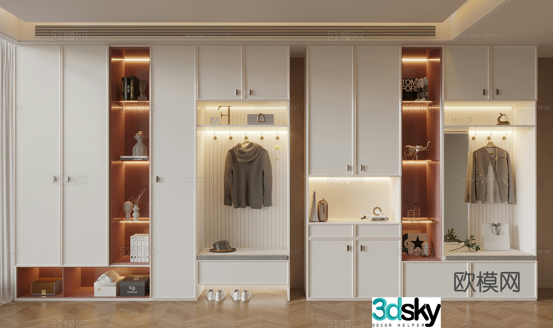 Modern new Chinese style shoe cabinet hanging shoe cabinet porch shoe cabinet partition shoe cabinet entrance shoe cabinet 3D model