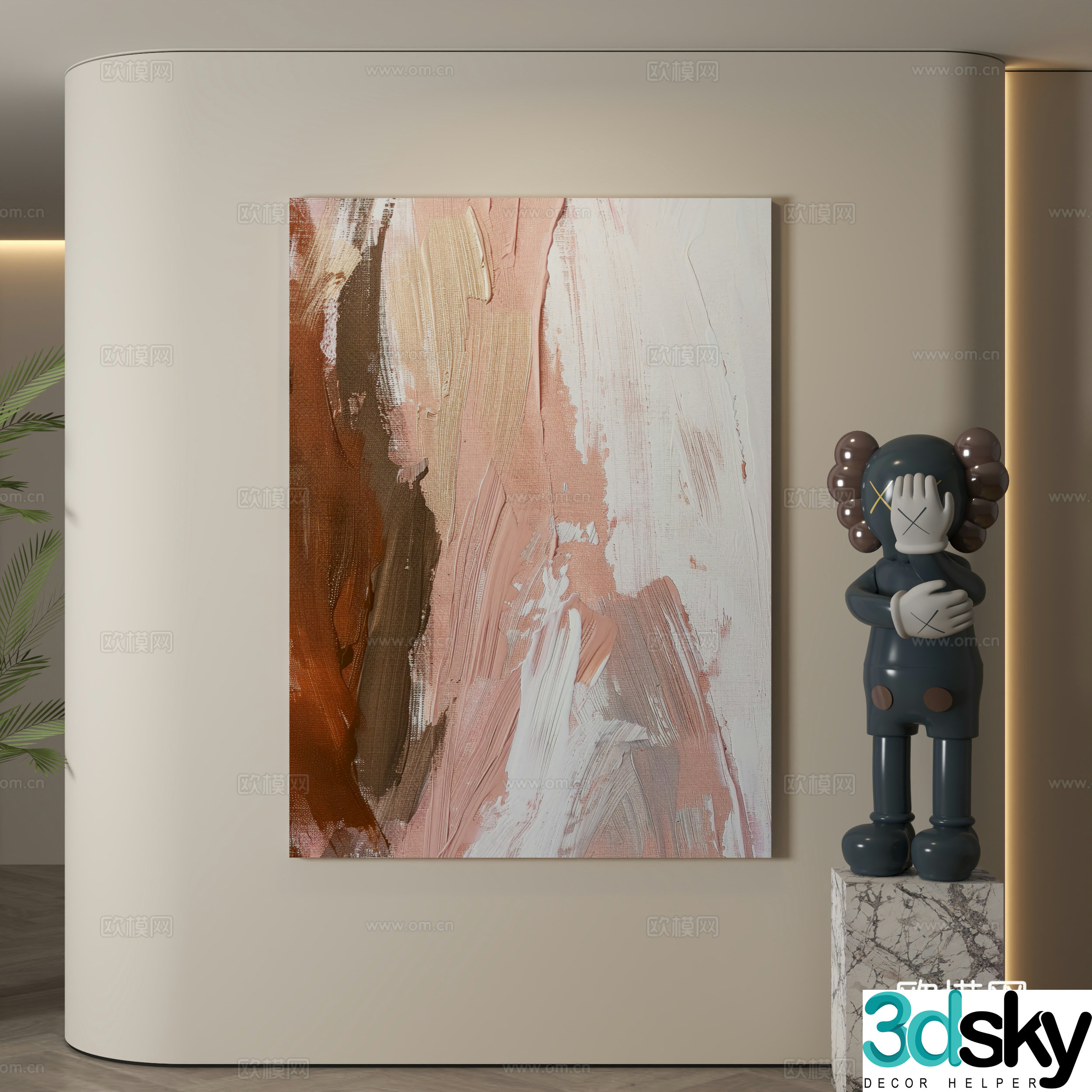 Modern decorative paintings Decorative paintings Modern hanging paintings Hanging paintings Simple hanging paintings 3D model