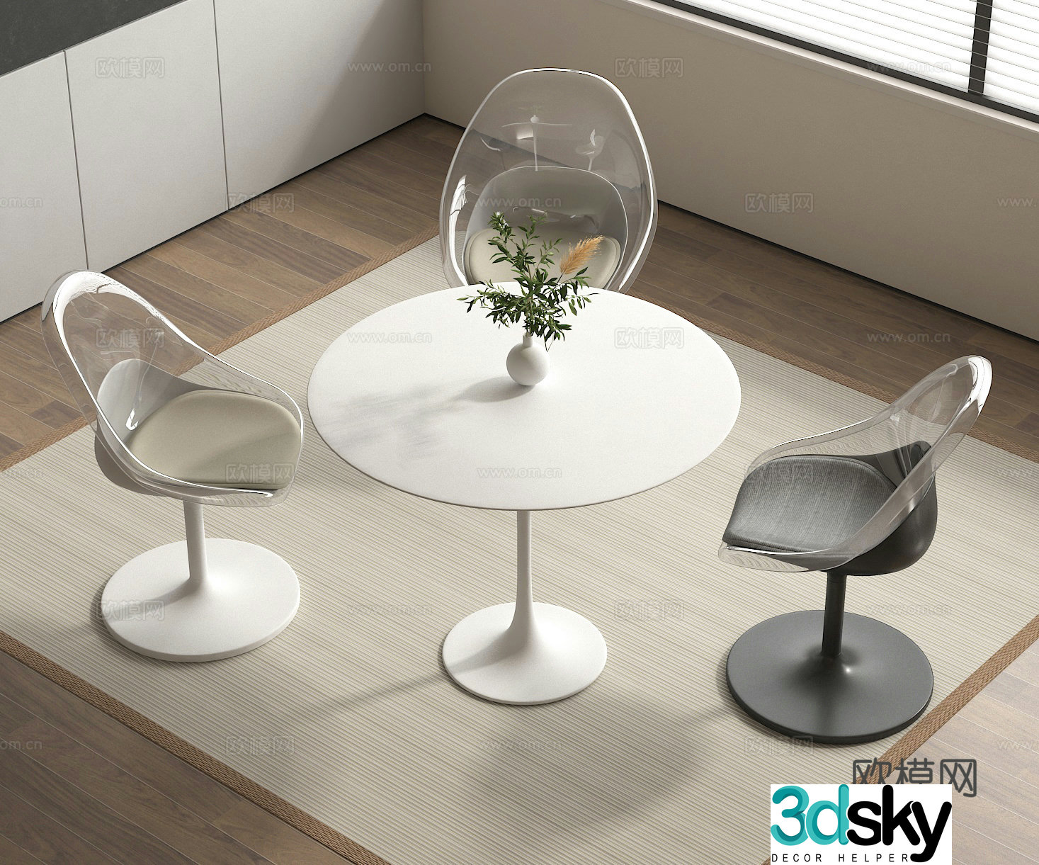 Leisure table and chairs coffee table and chairs negotiation table and chairs 3D model