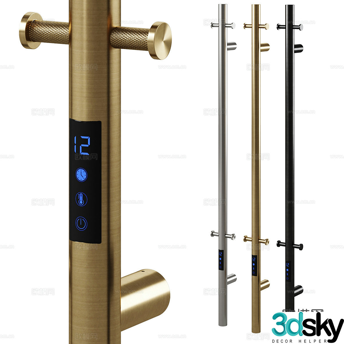 Boheme UNO Electric Towel Rack 3D Model