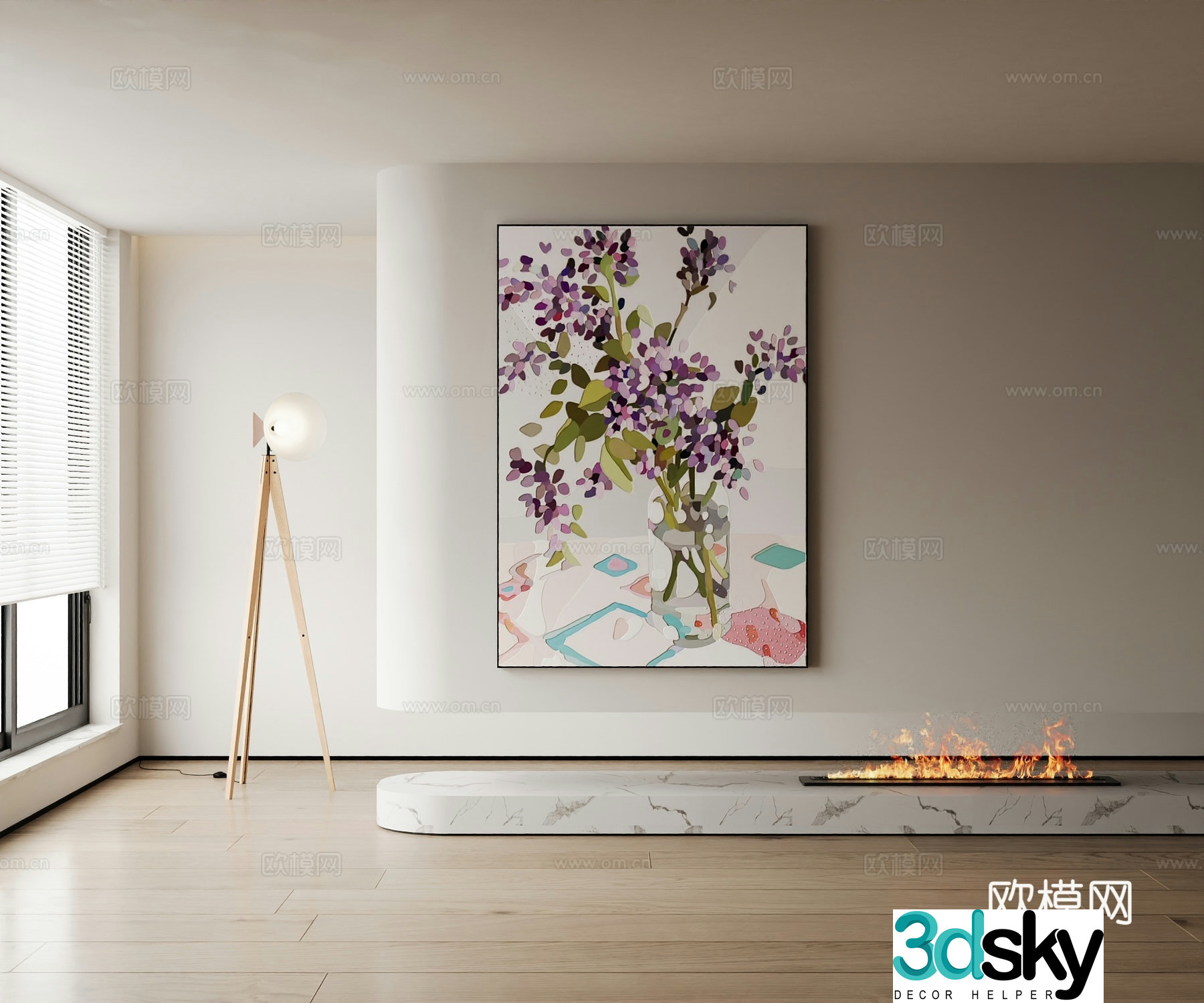 Modern decorative painting 3d model