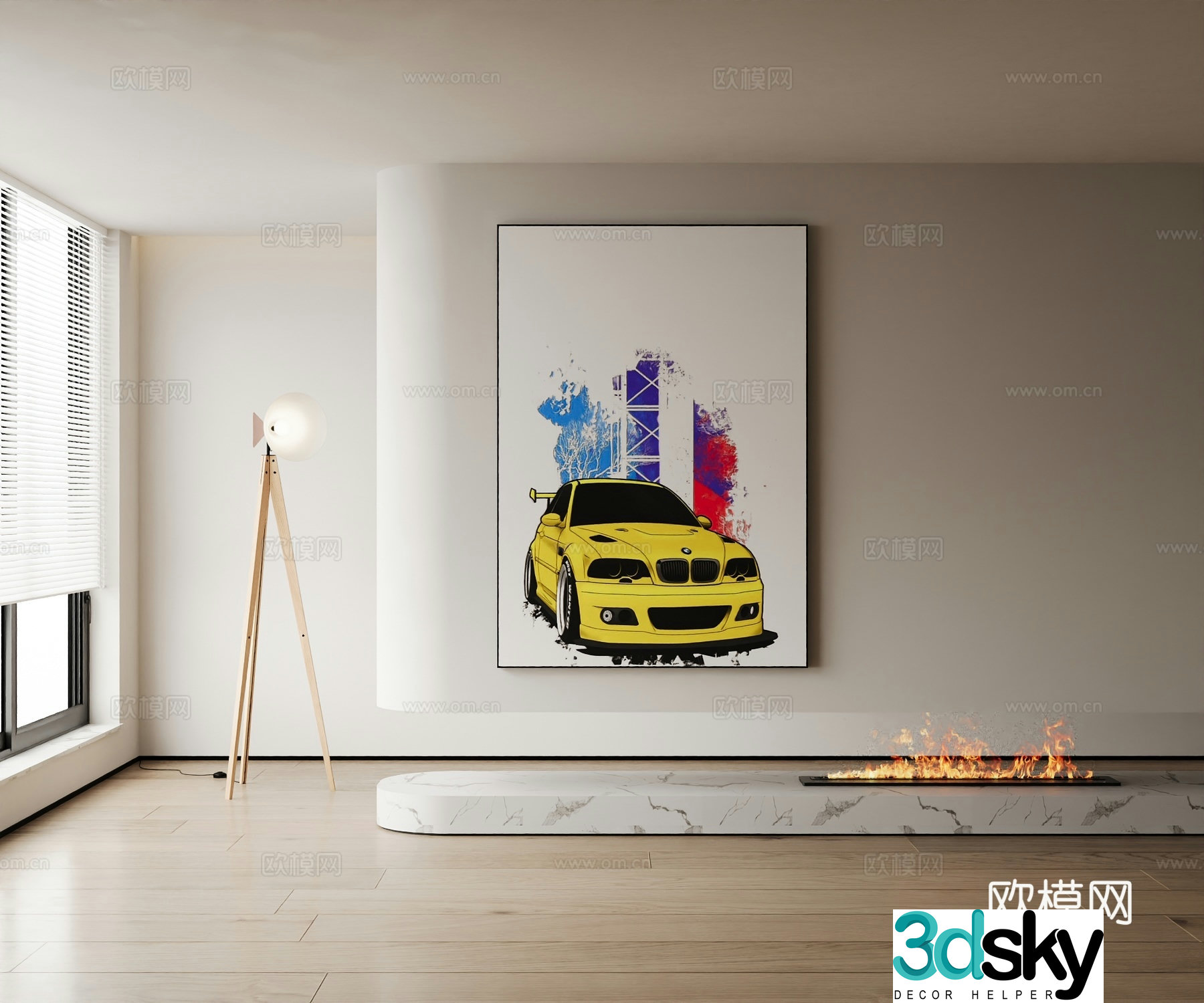 Modern decorative painting 3d model