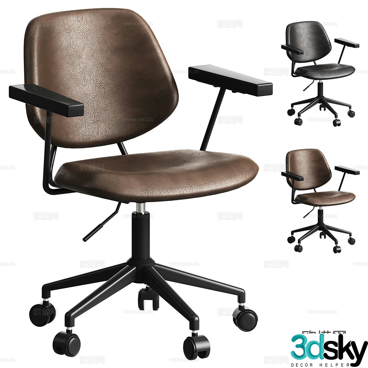 Modern Italian Tingle office chair 3d model