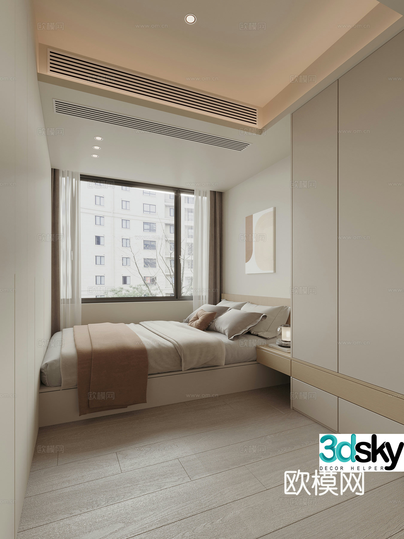 Modern tatami bedroom 3d model