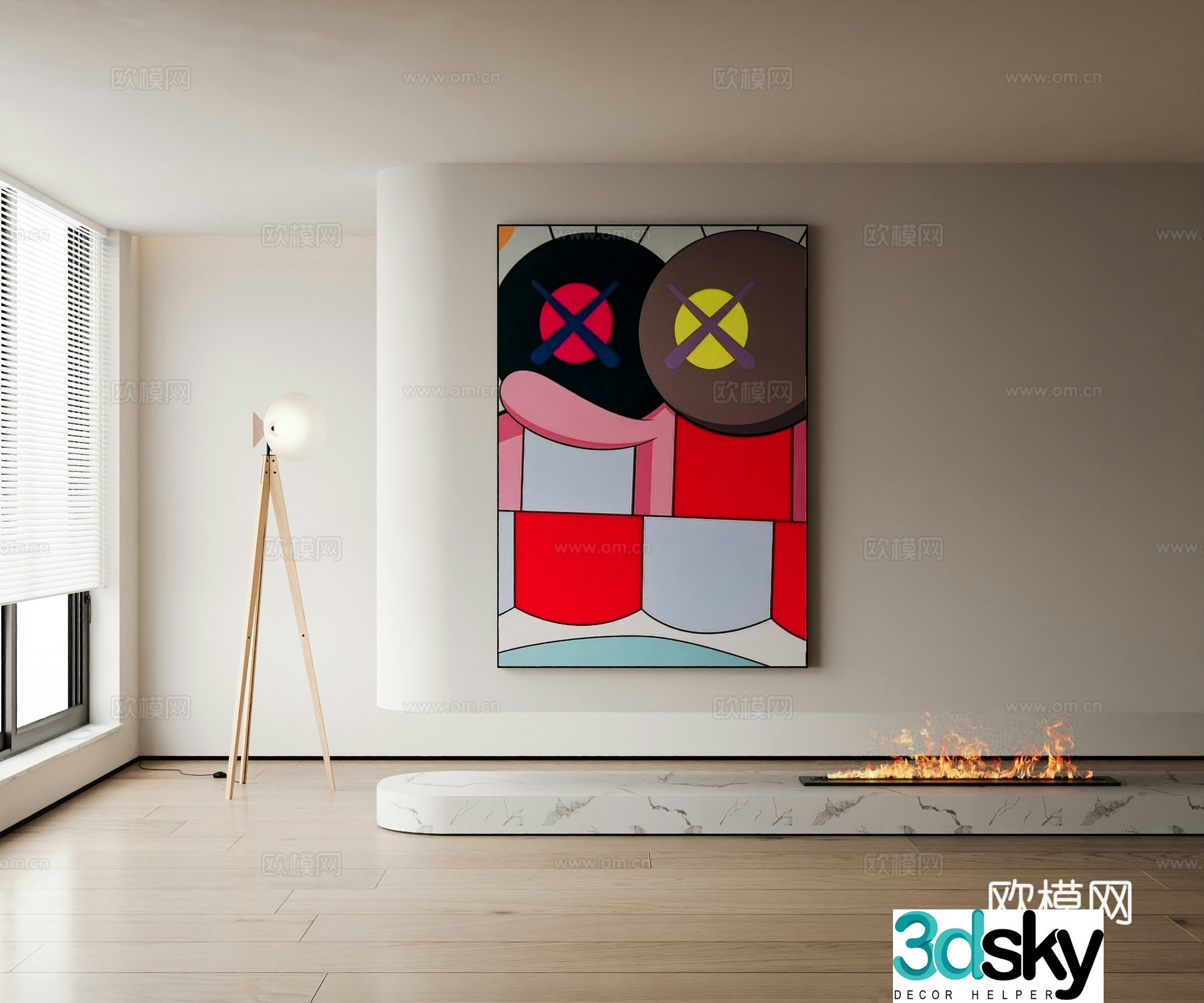Modern decorative painting 3d model
