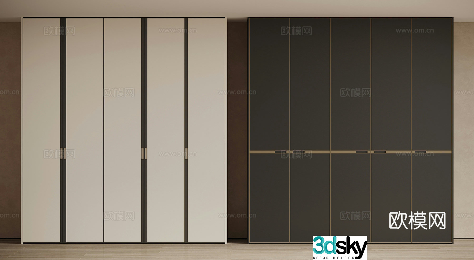 Bedroom wardrobe Master bedroom wardrobe Customized wardrobe 3D model