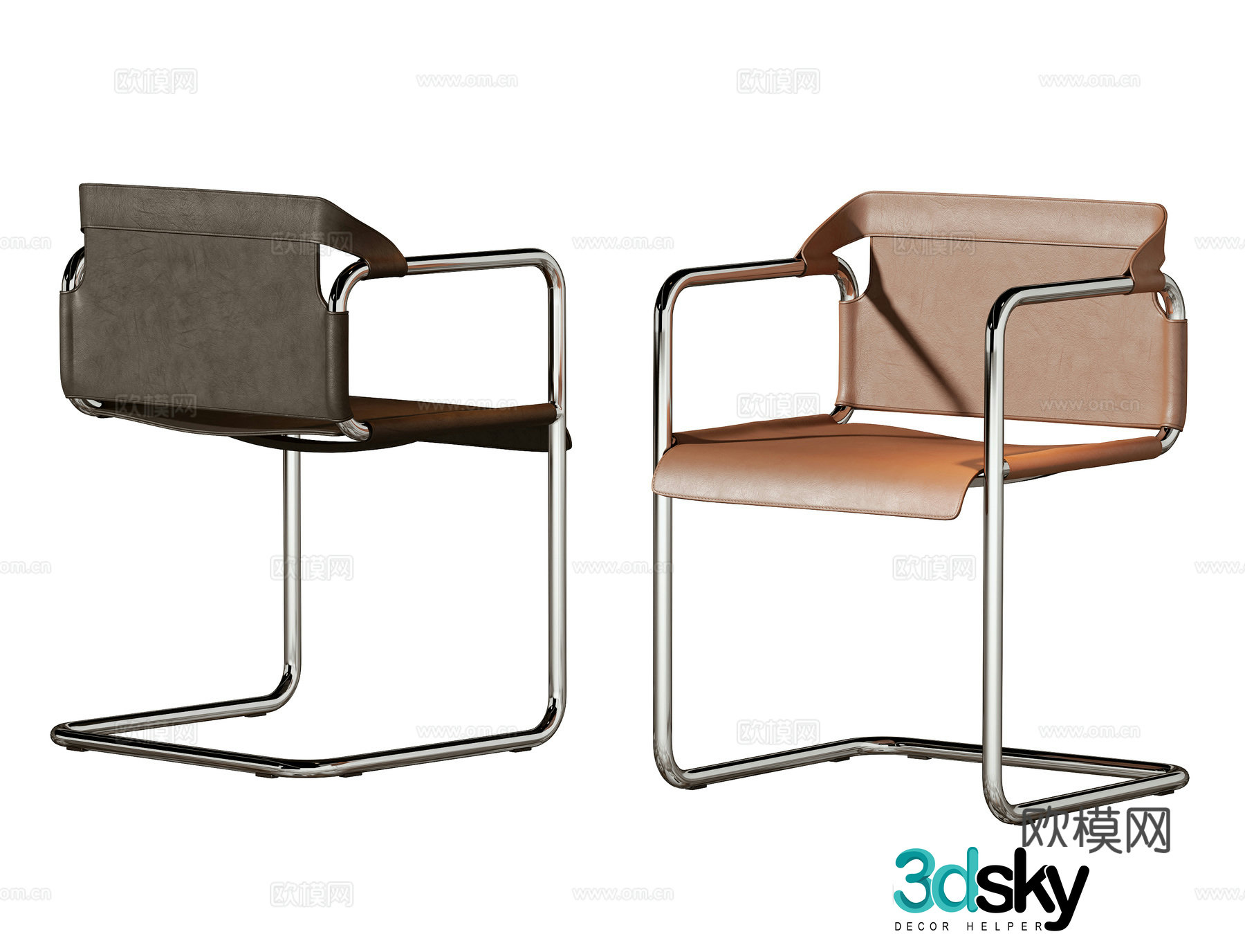 Modern single chair 3d model