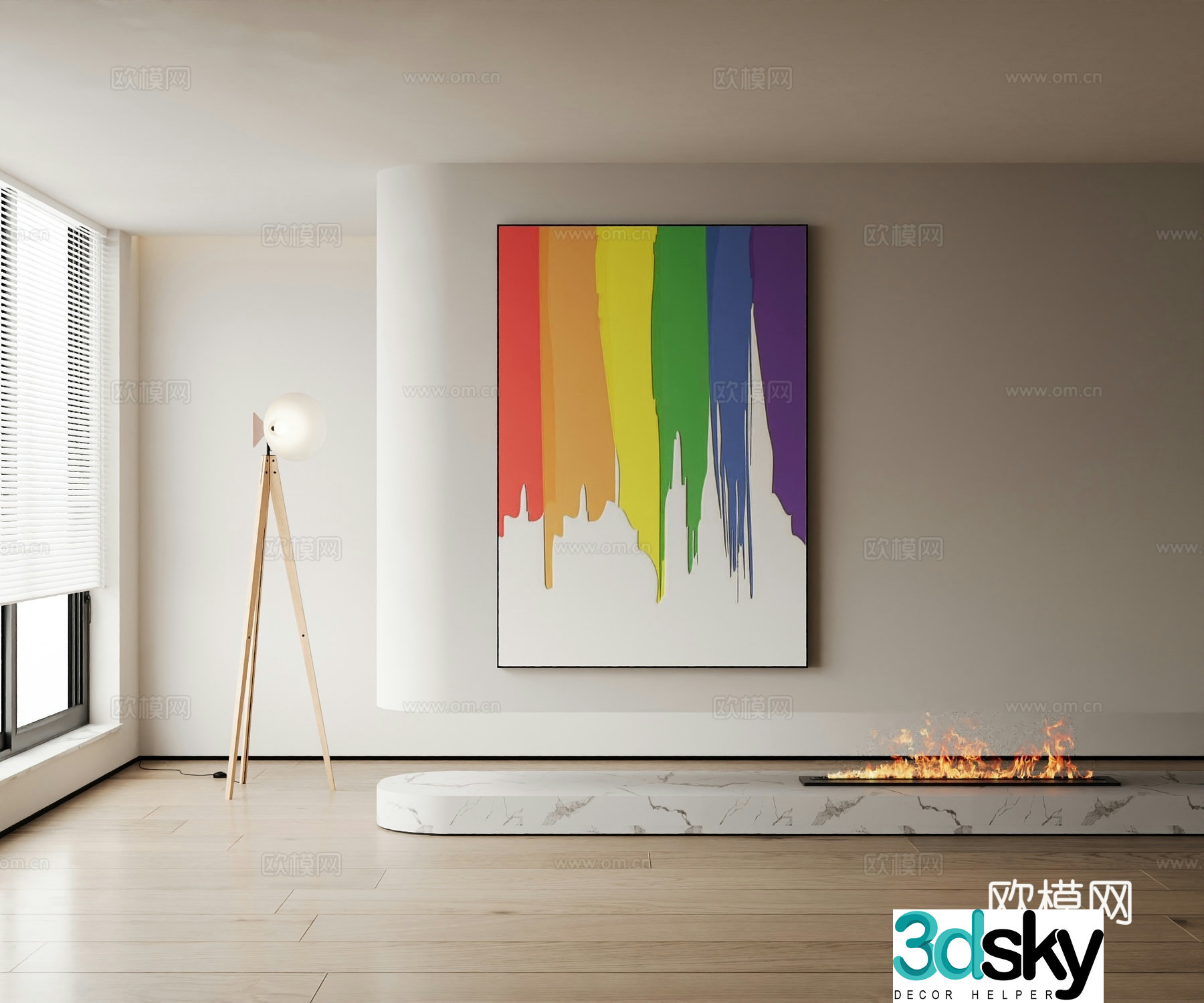 Modern decorative painting 3d model