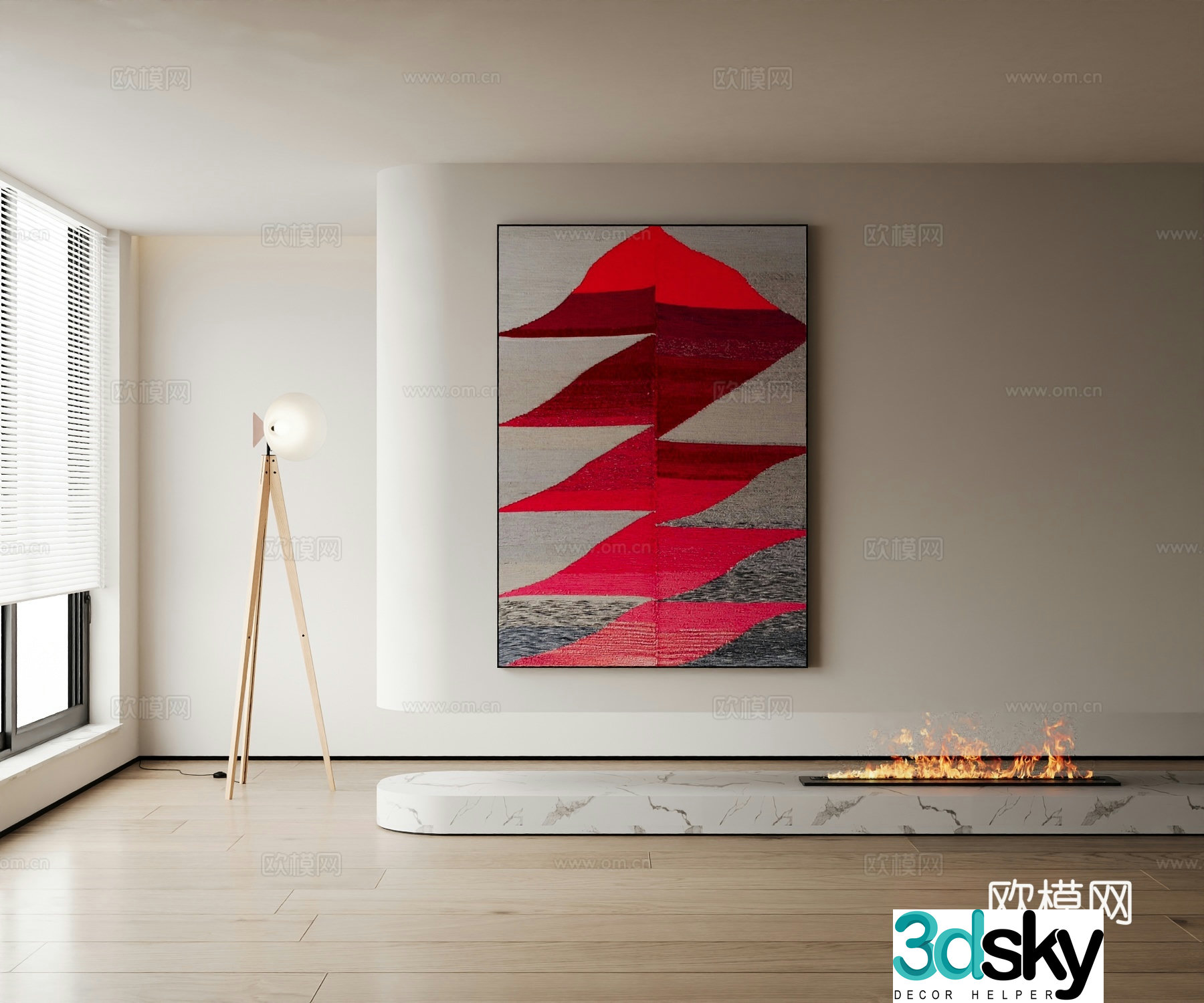 Modern decorative painting 3d model