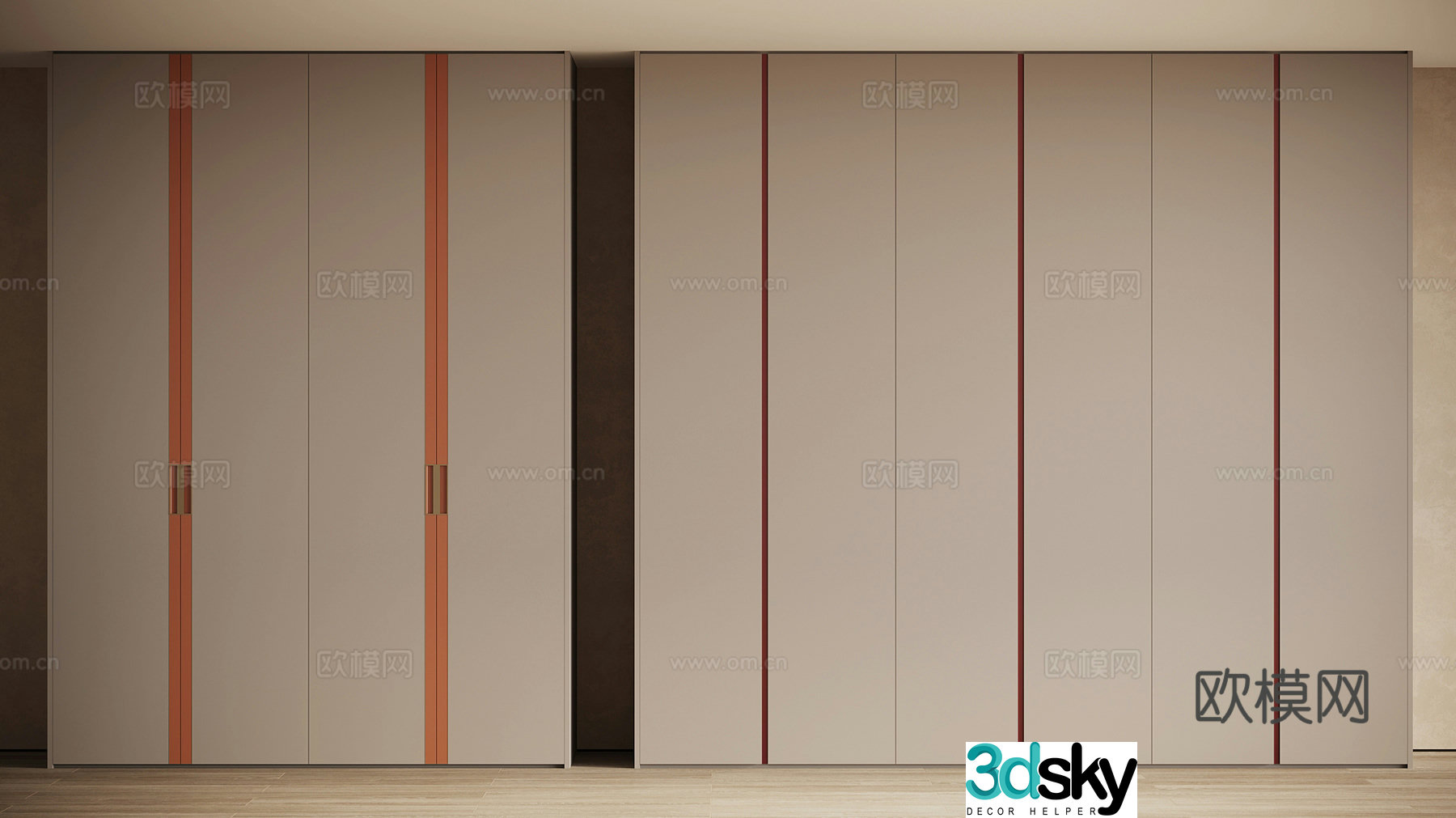 Bedroom wardrobe Master bedroom wardrobe Customized wardrobe 3D model