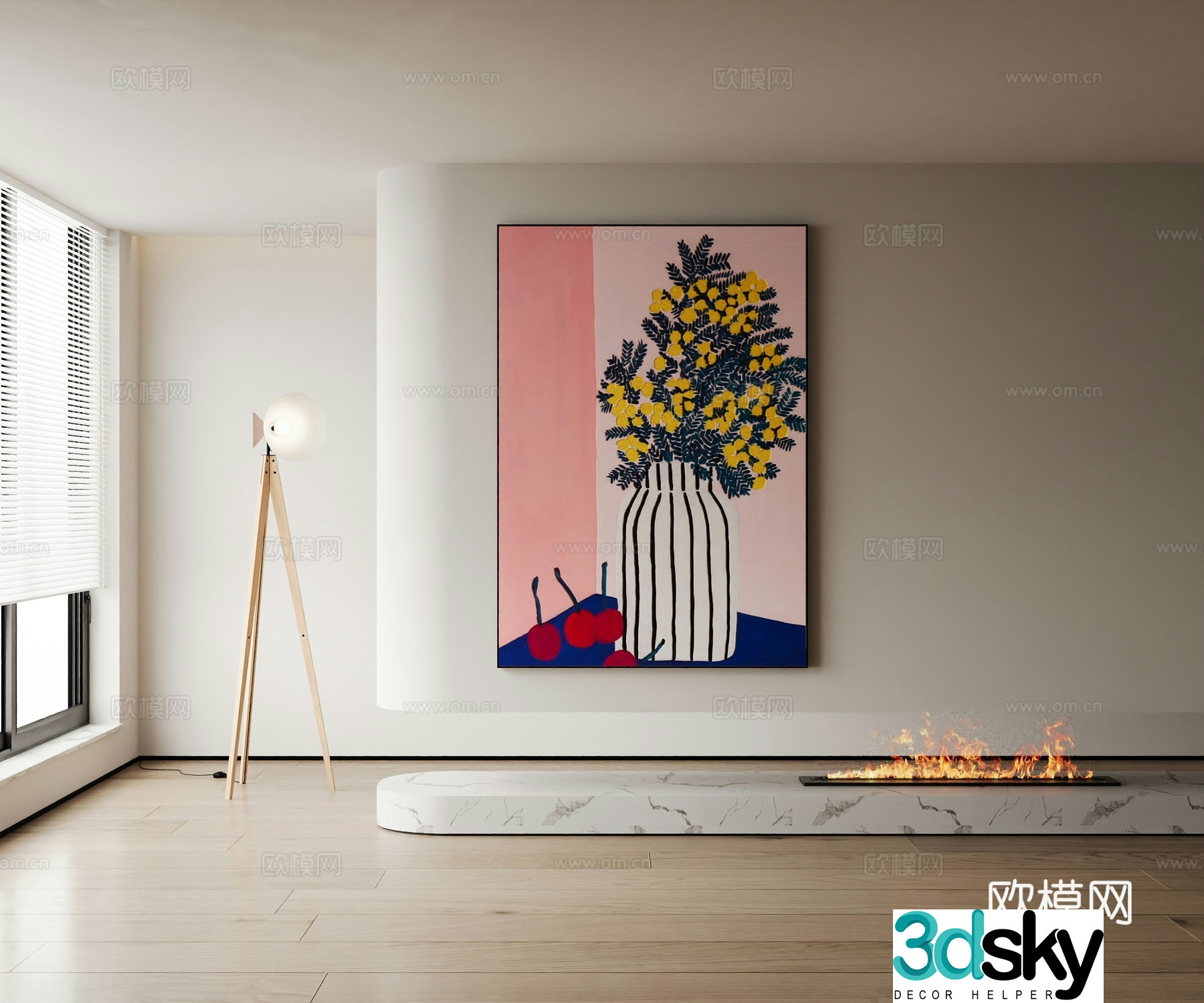 Modern decorative painting 3d model