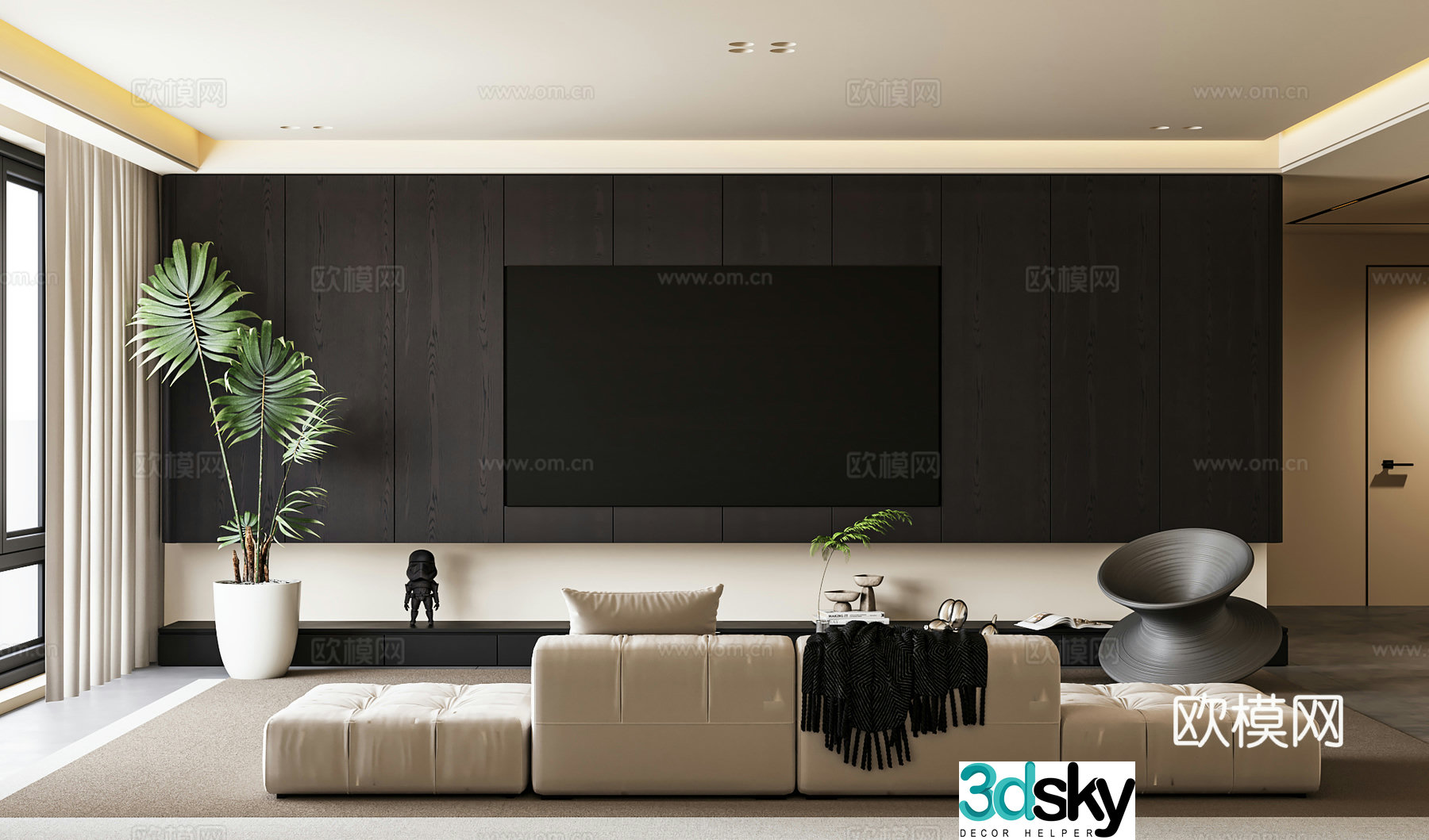 Modern living room 3d model