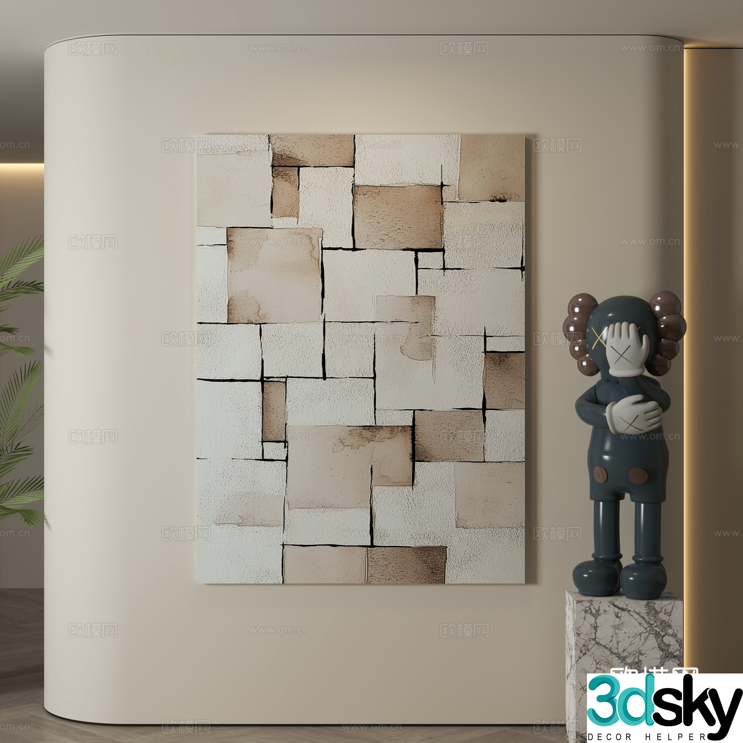 Modern decorative paintings Decorative paintings Modern hanging paintings Hanging paintings Simple hanging paintings 3D model