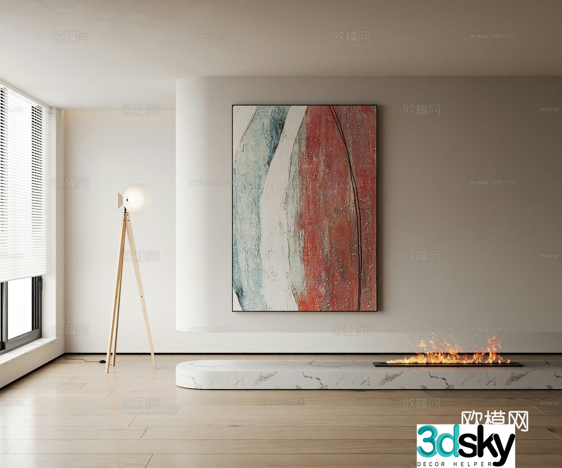 Modern decorative painting 3d model