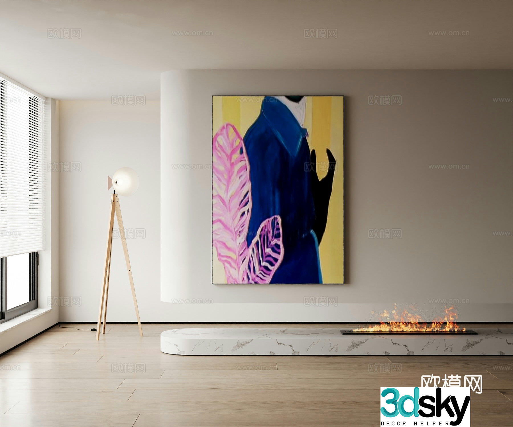 Modern decorative painting 3d model