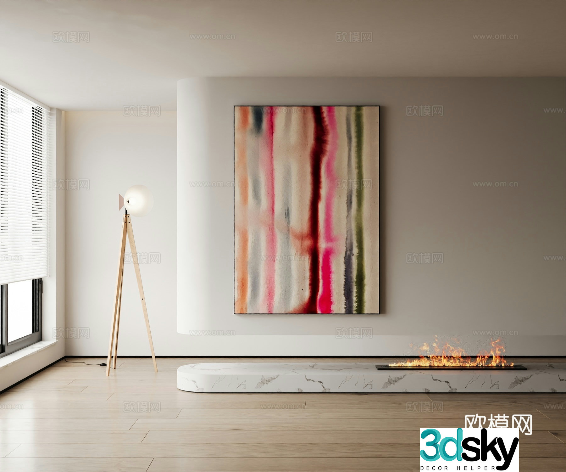 Modern decorative painting 3d model