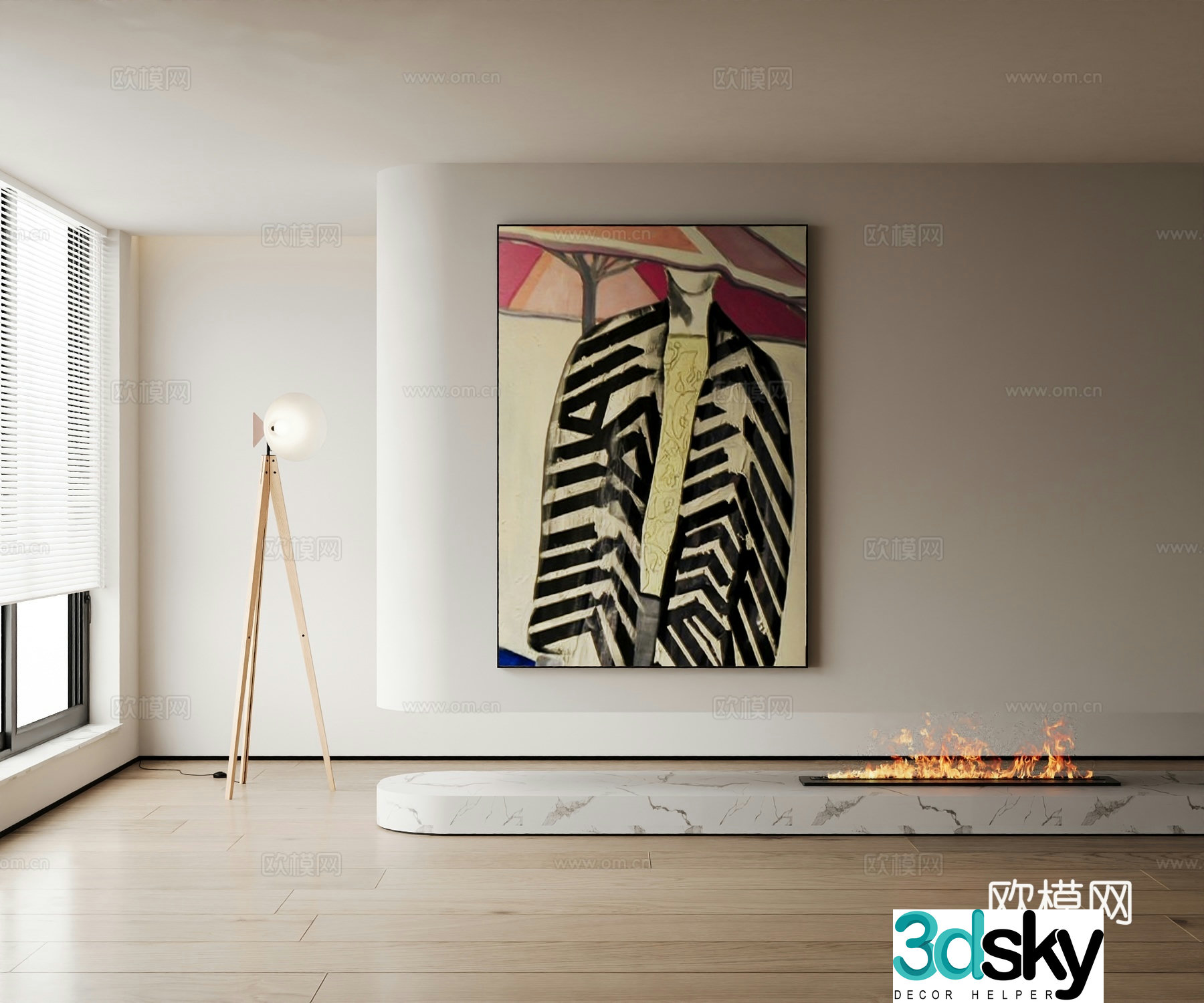 Modern decorative painting 3d model