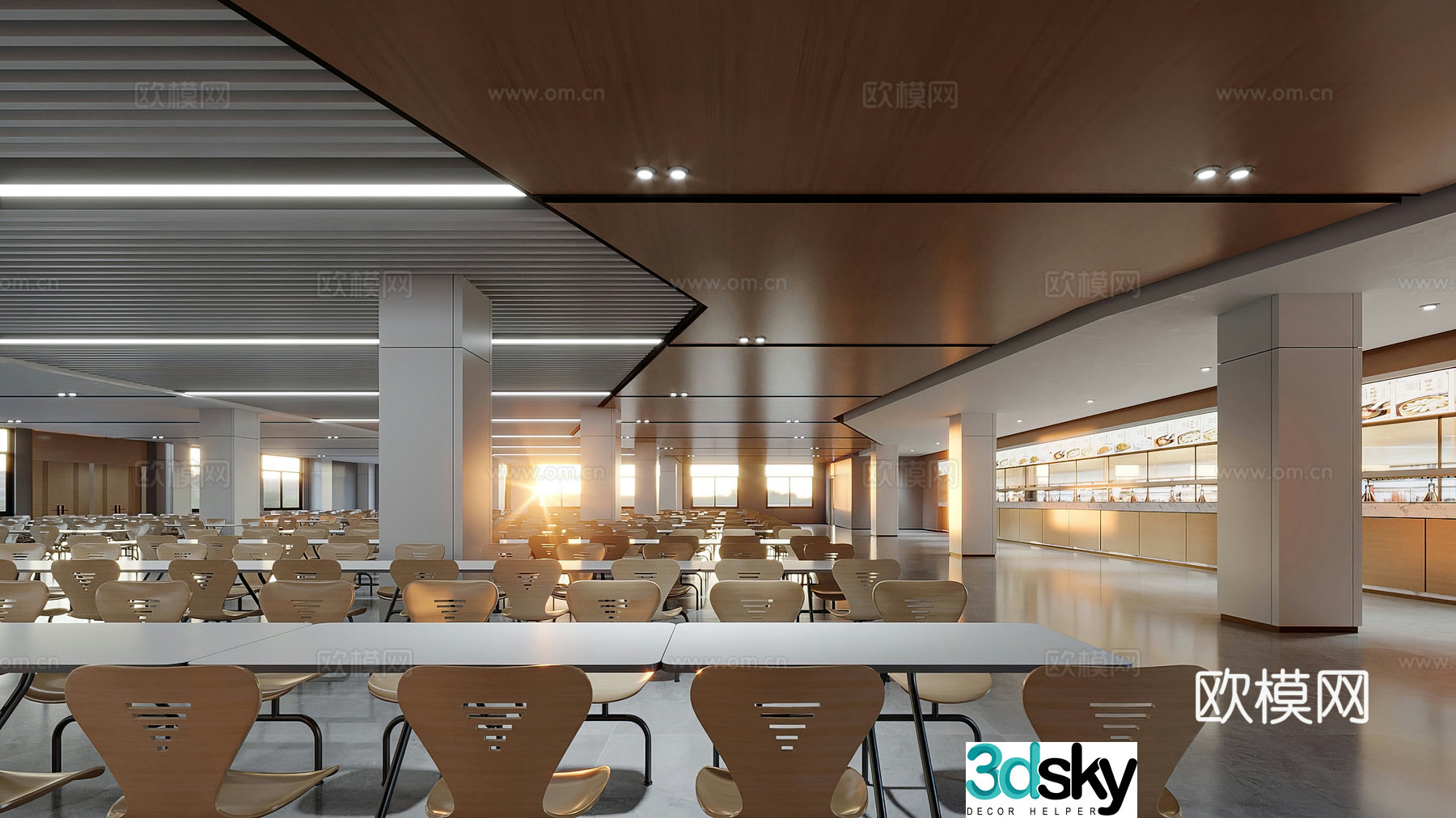3D model of employee restaurant