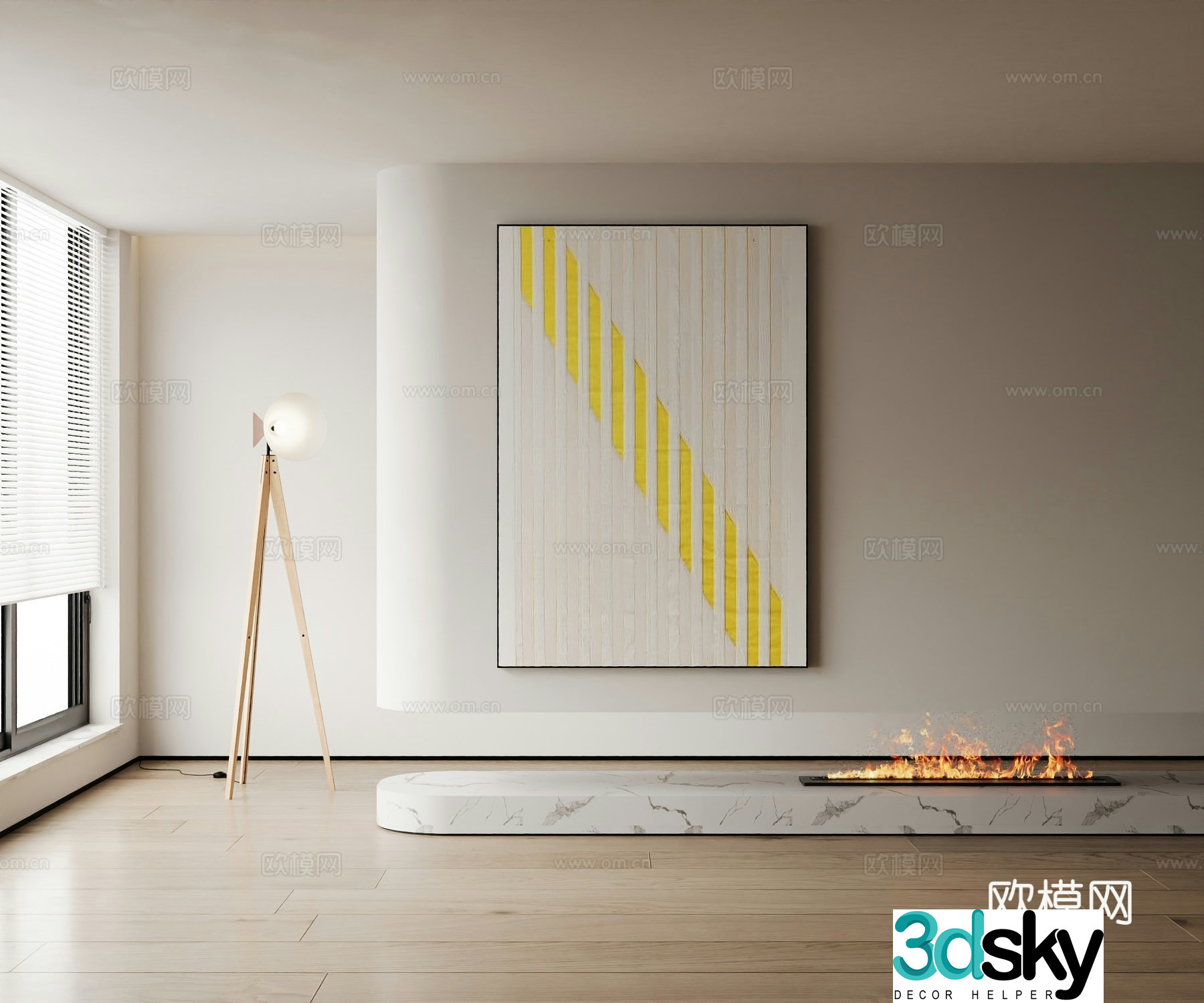 Modern decorative painting 3d model