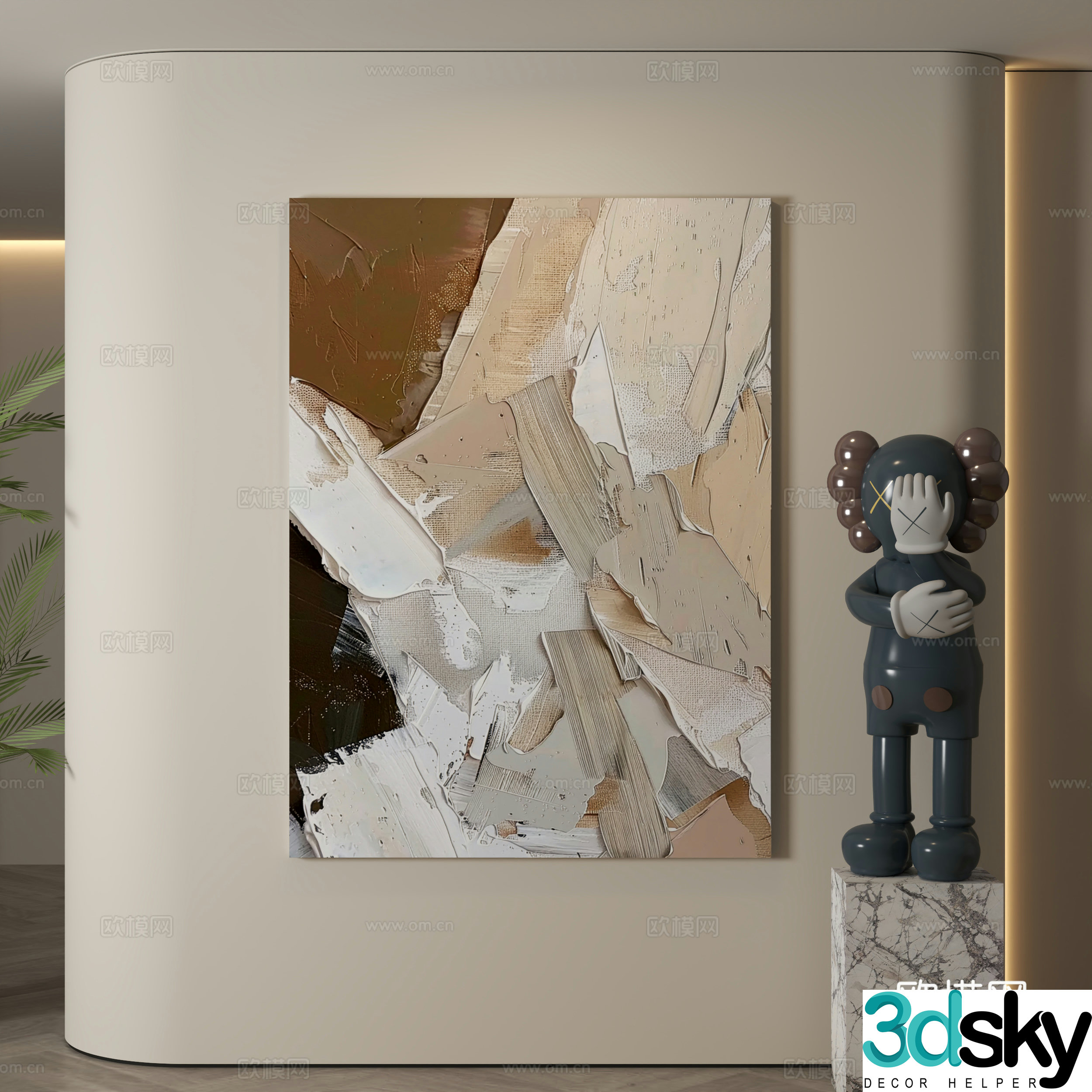 Modern decorative paintings Decorative paintings Modern hanging paintings Hanging paintings Simple hanging paintings 3D model