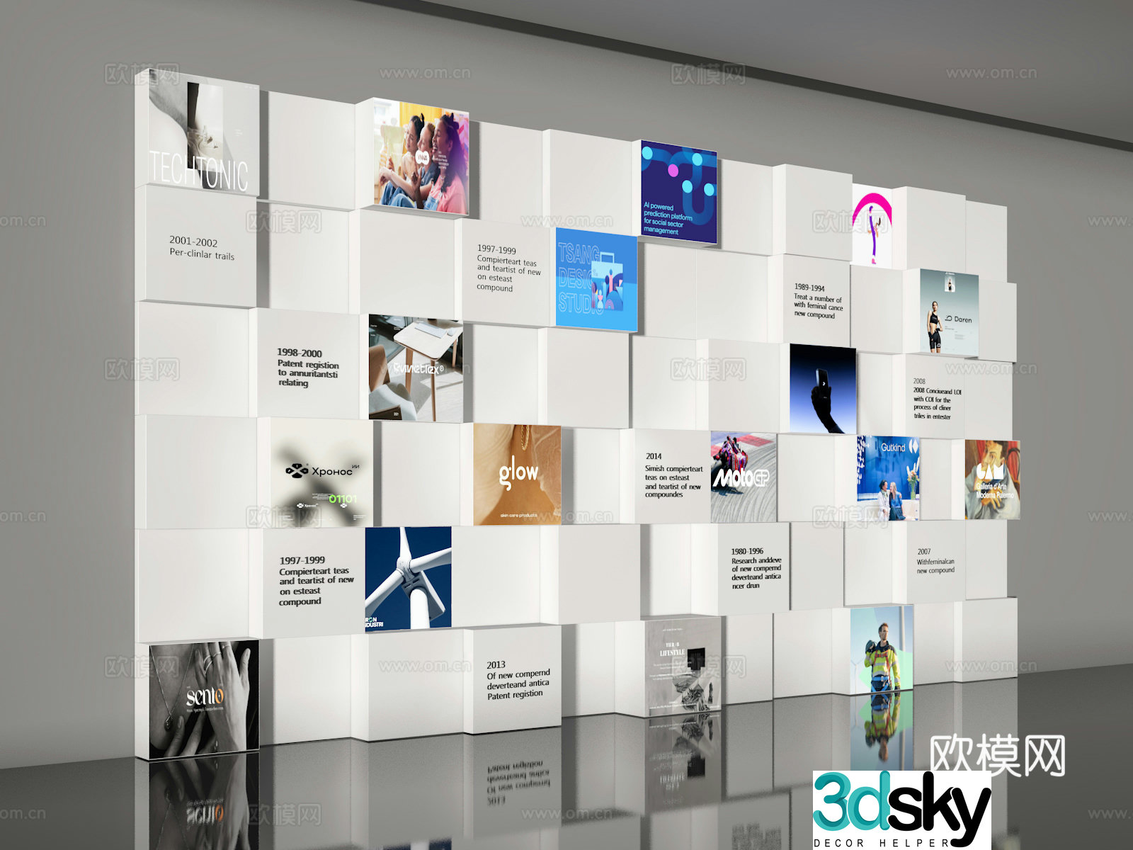 Advertising wall 3d model