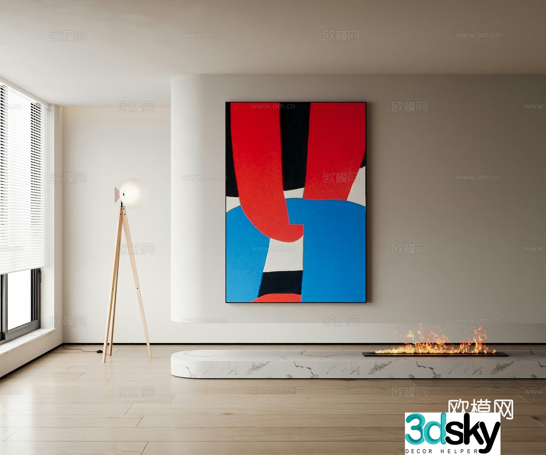Modern decorative painting 3d model