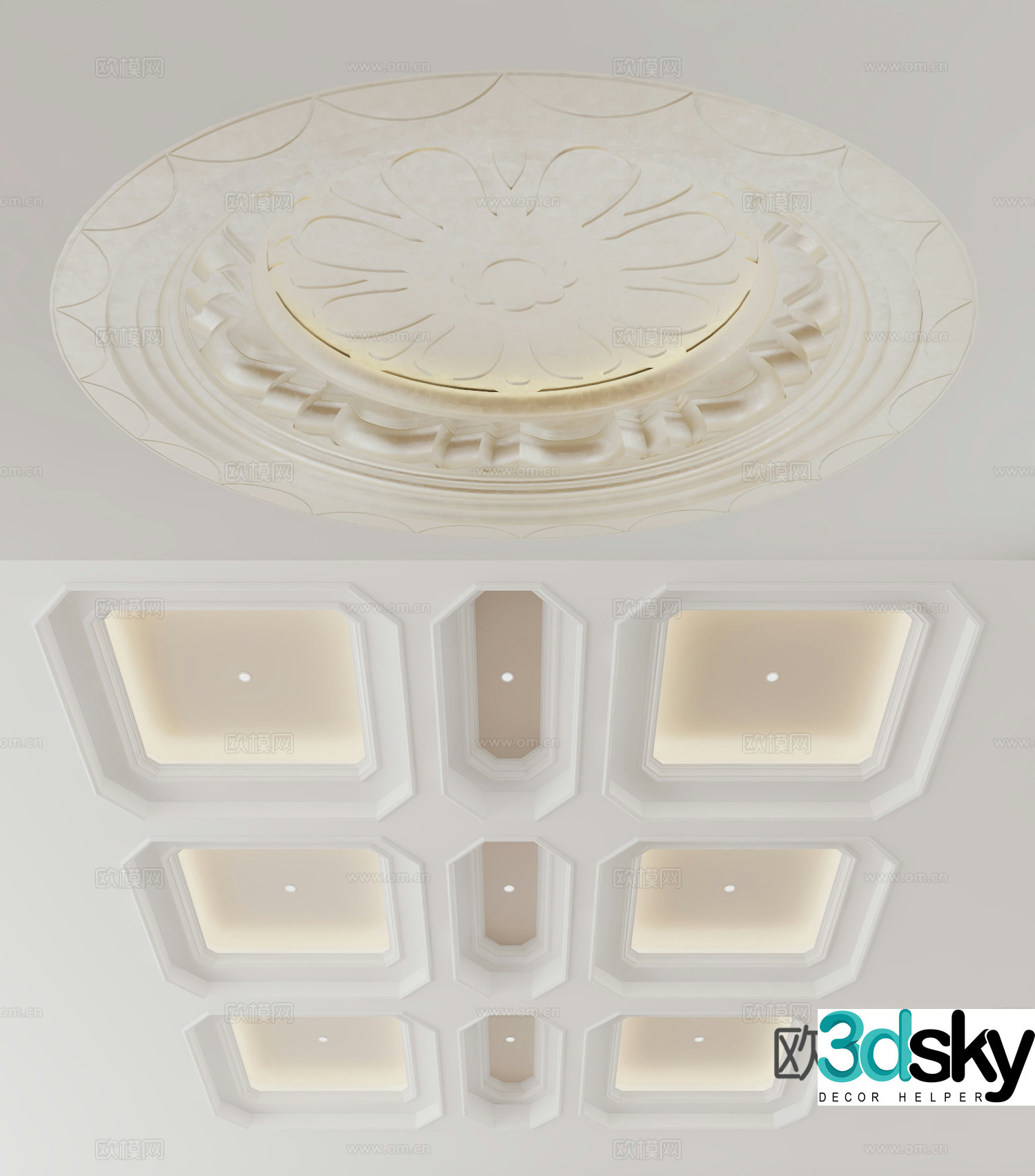 European style ceiling 3D model