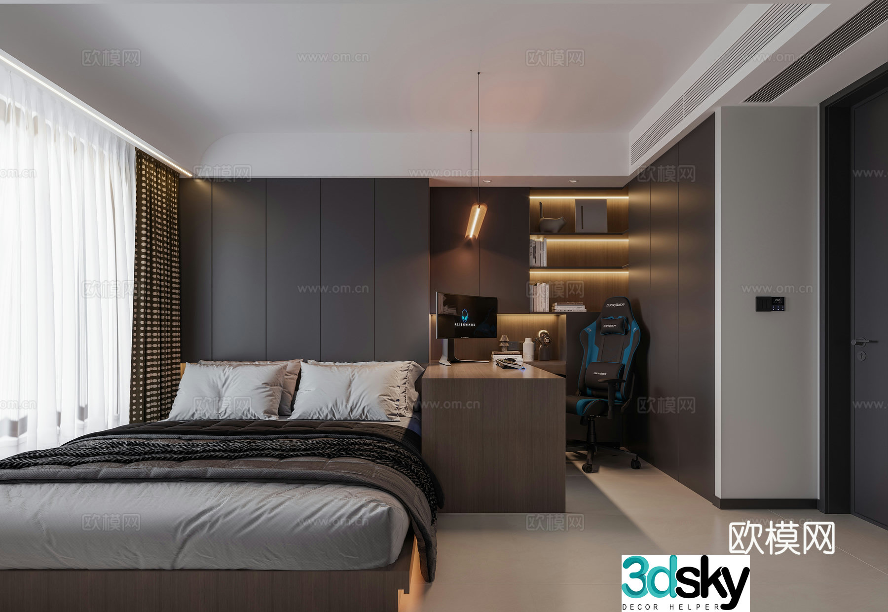 Modern daughter room 3d model