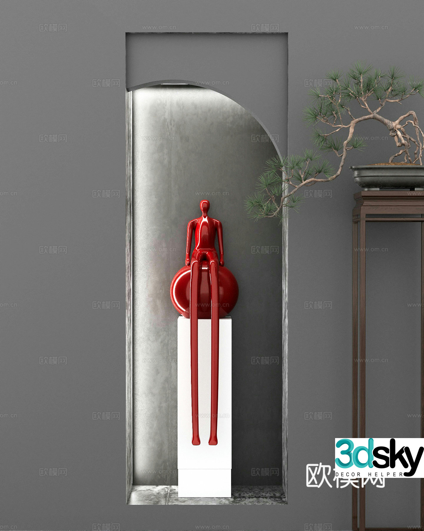 Sculpture Character Sculpture Trendy toy 3D Model